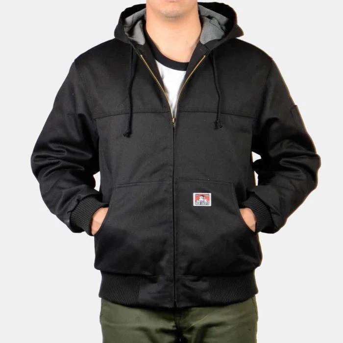 BEN DAVIS "ORIGINAL" HOODED ZIP JACKET (BLACK)