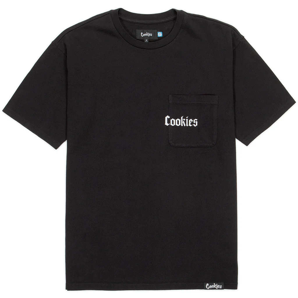 COOKIES "AMALFI COAST" GARMENT DYED HEAVY TEE (BLACK/WHITE)