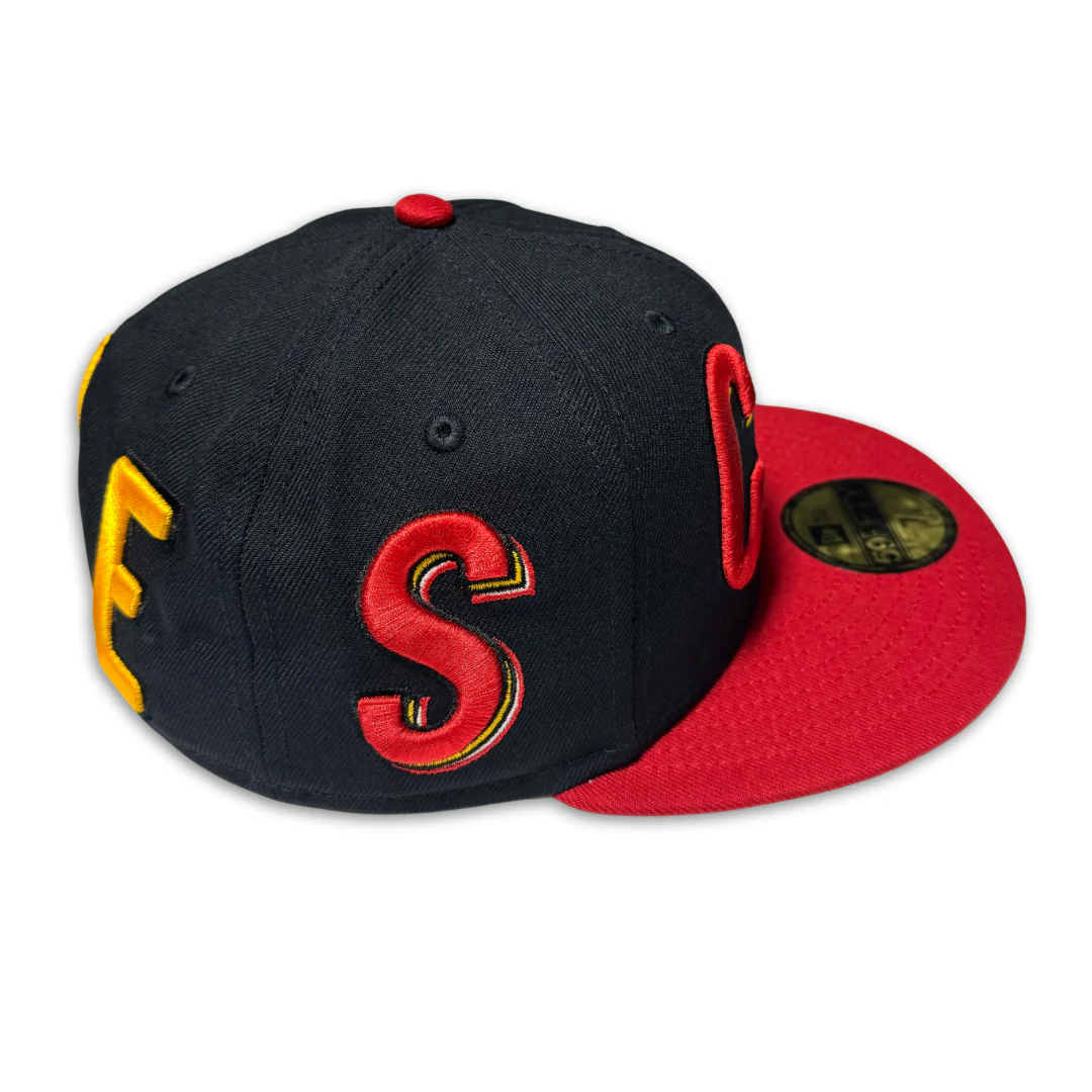 COOKIES "ON THE BLOCK" NEW ERA FITTED CAP (NAVY/RED/MULTI) - Image 3