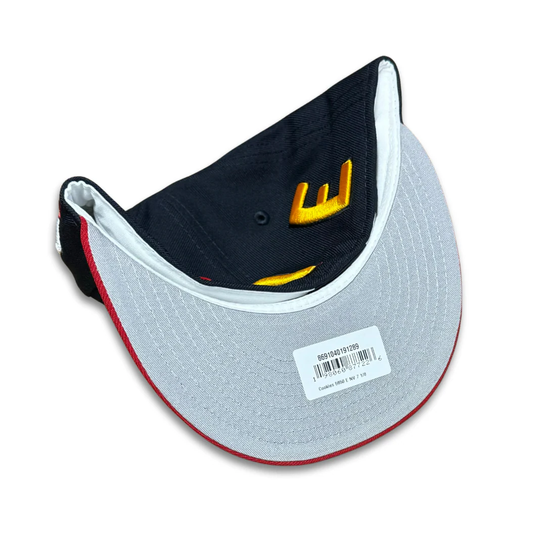 COOKIES "ON THE BLOCK" NEW ERA FITTED CAP (NAVY/RED/MULTI) - Image 5