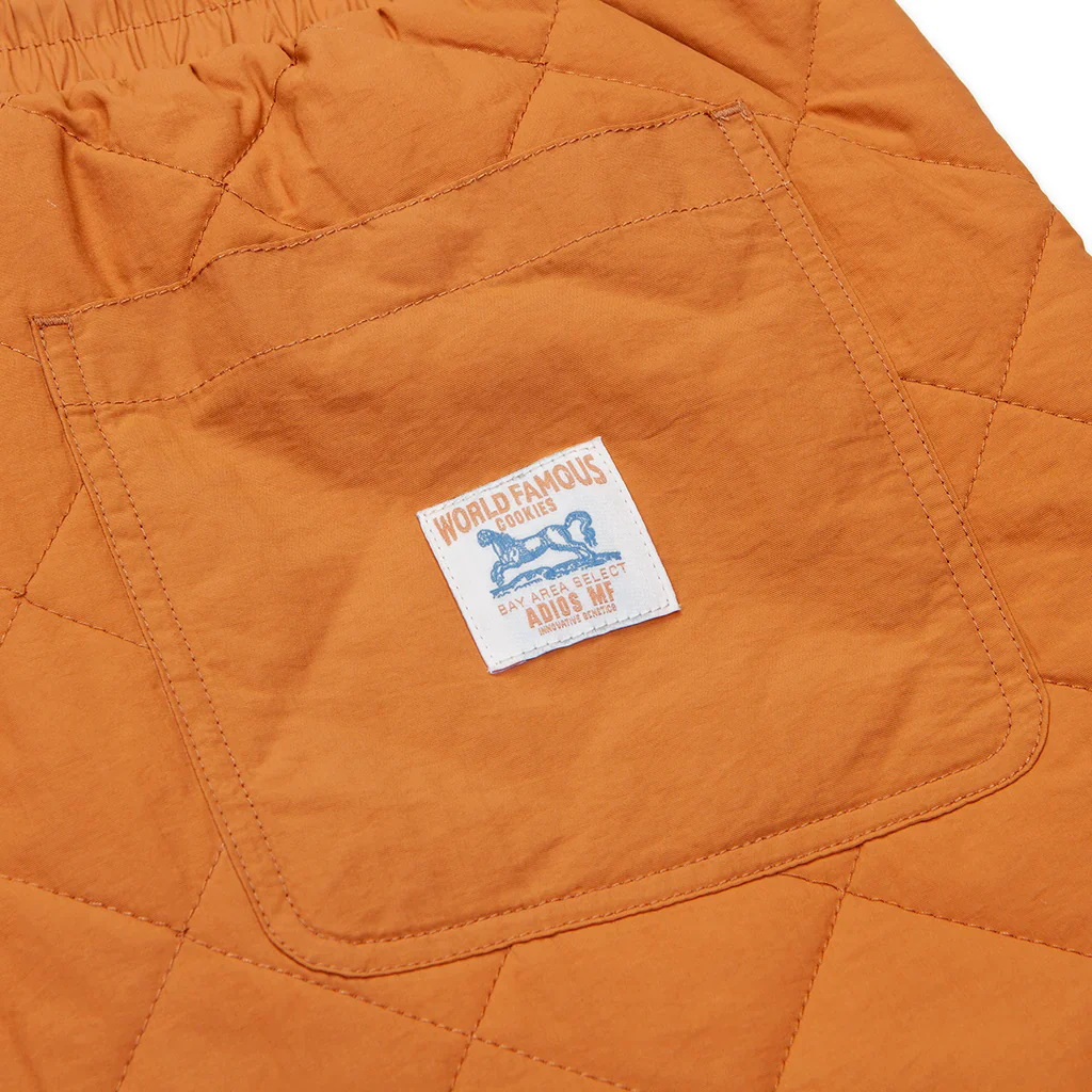 COOKIES "WORKWEAR” QUILTED NYLON SHORTS (BROWN) - Image 4