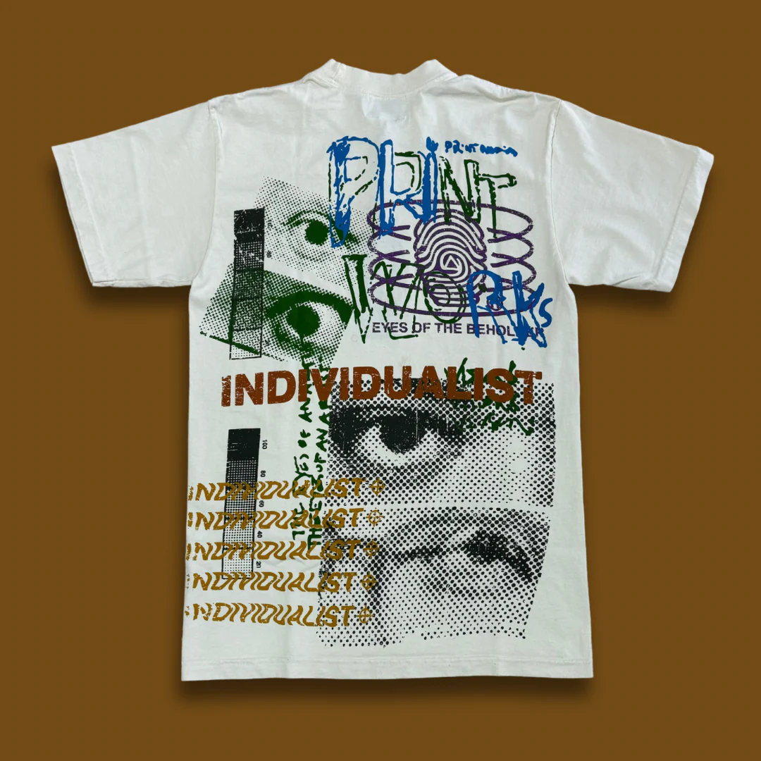 INDIVIDUALIST LAB "TEST HAND PRINT" TEE (CREAM)