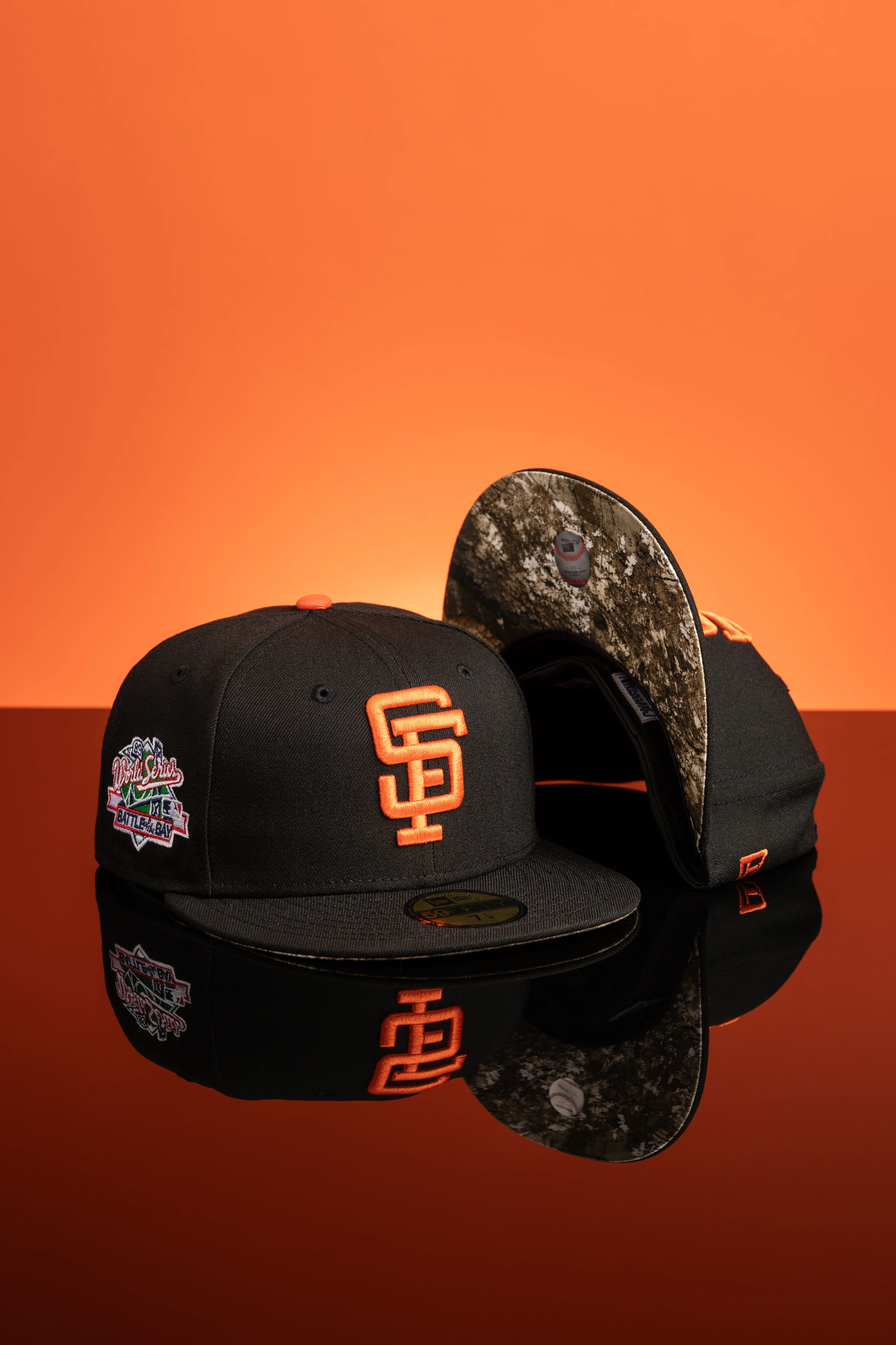 NEW ERA "REAL TREE UV" SAN FRANCISCO GIANTS FITTED HAT (BLACK/ORANGE)