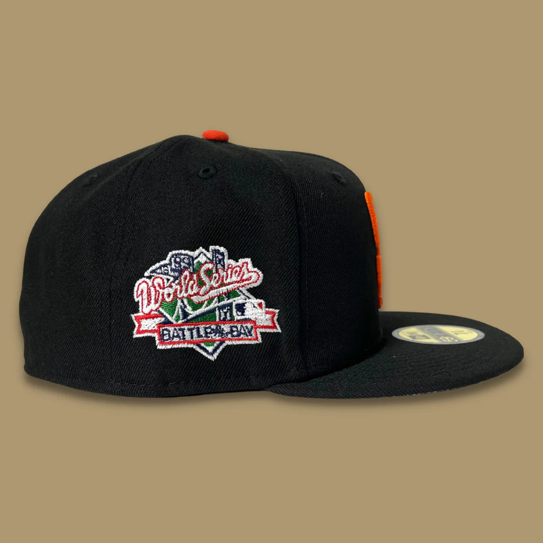 NEW ERA "REAL TREE UV" SAN FRANCISCO GIANTS FITTED HAT (BLACK/ORANGE) - Image 6