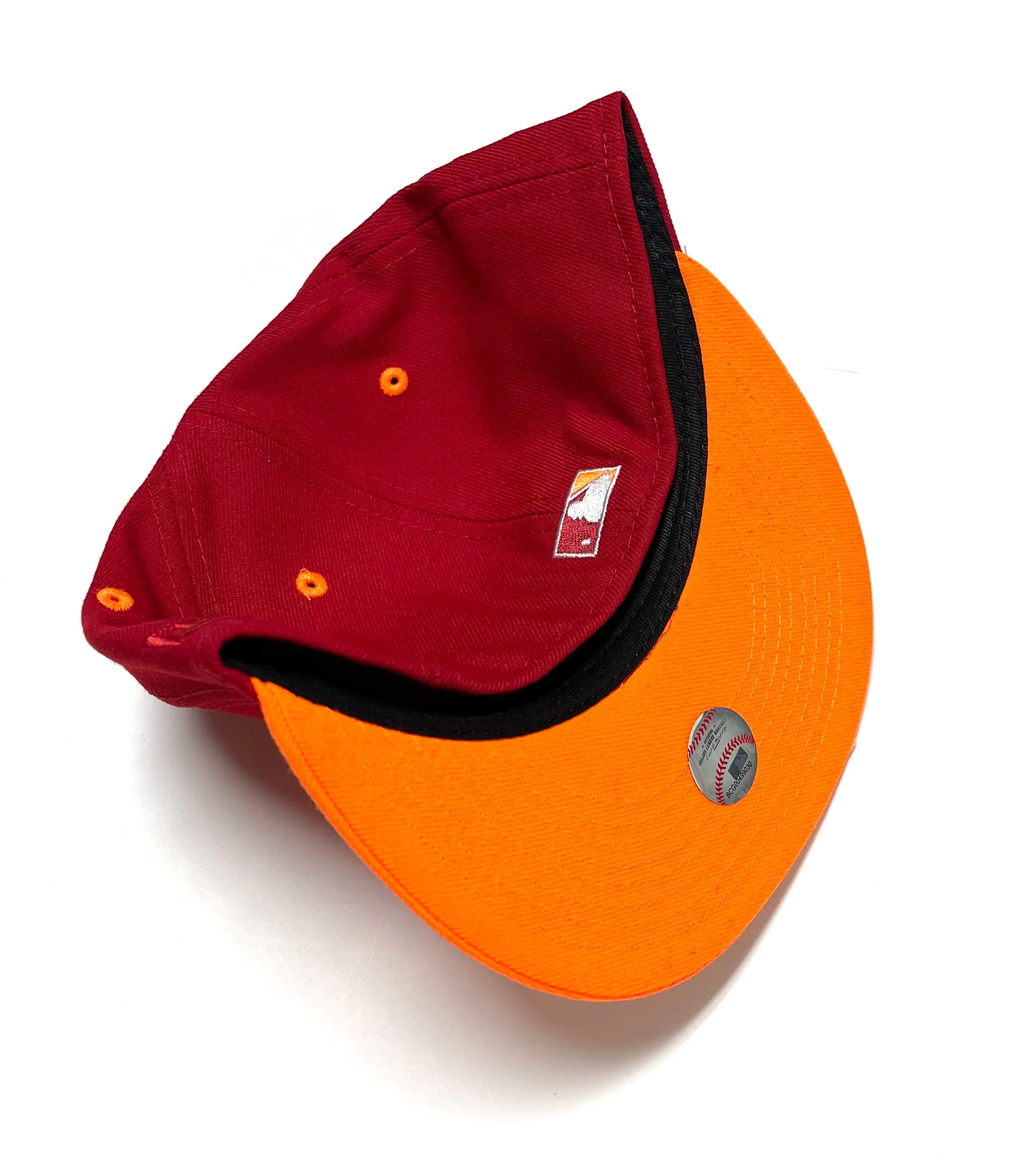NEW ERA "RED SNAPPER” FLORIDA MARLINS FITTED HAT (RED/ORANGE) (SIZE 7 3/4) - Image 3