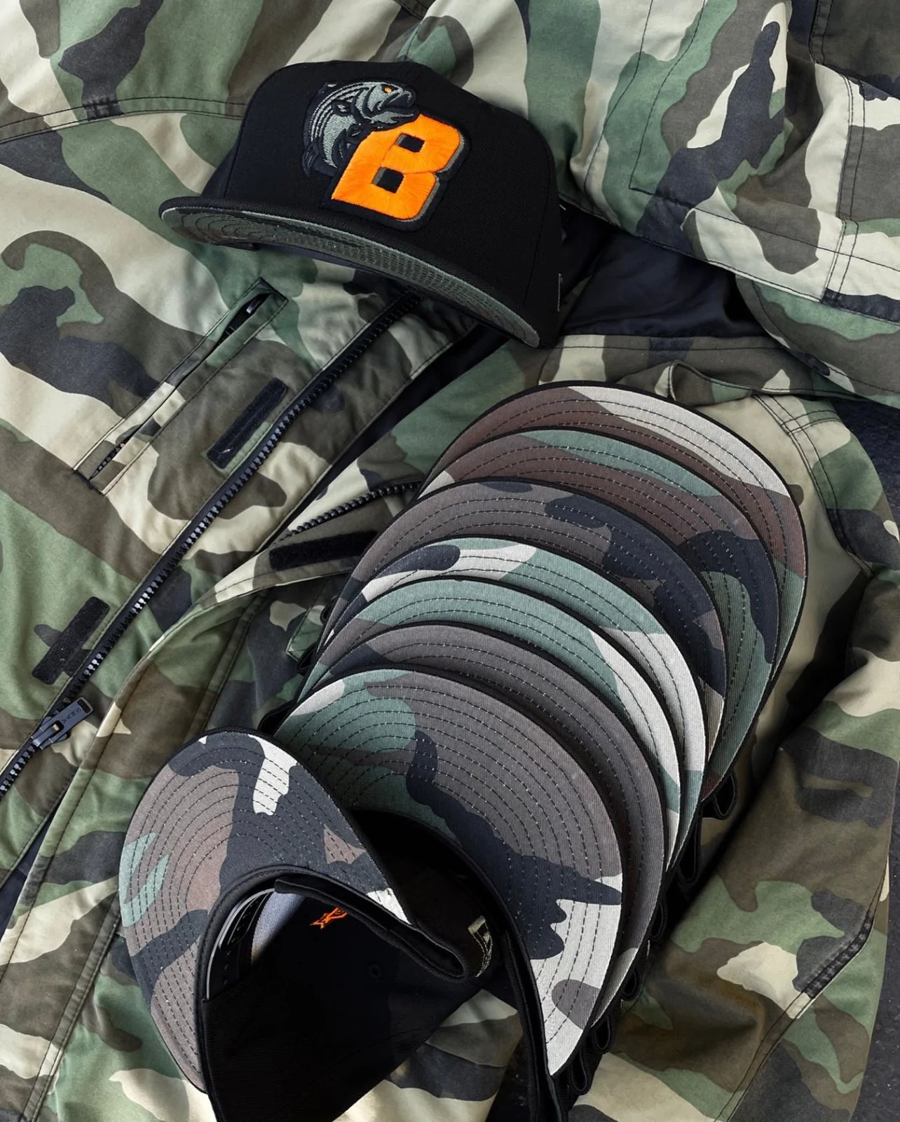 SFC X BAD NEW BASS "RUSSIAN RIVER" FITTED HAT (BLACK/CAMO) - Image 4