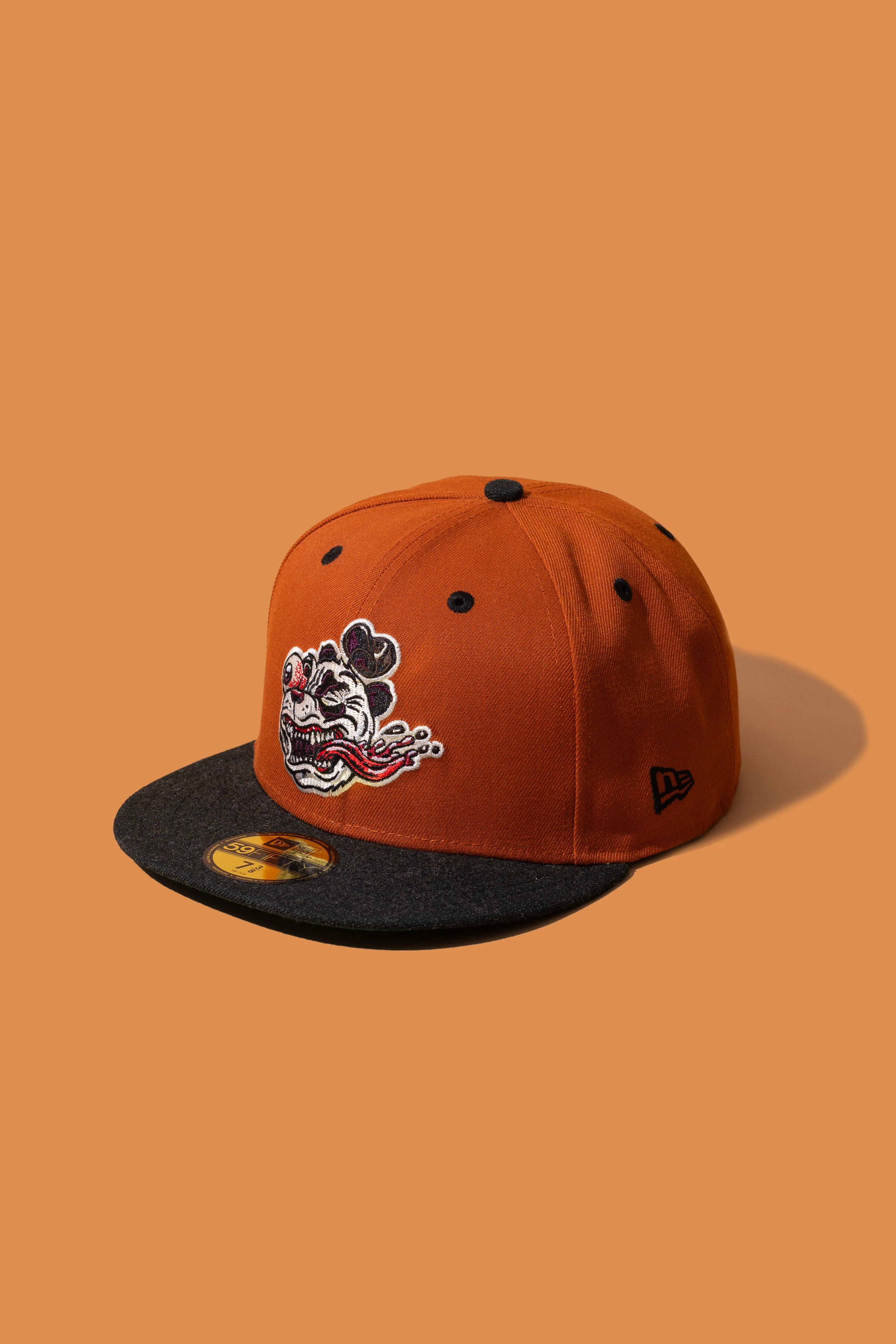 SFC X NMC "RED PANDA" NEW ERA FITTED HAT (RUST ORANGE/HEATHER BLACK) - Image 2