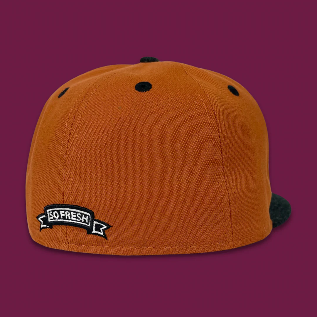 SFC X NMC "RED PANDA" NEW ERA FITTED HAT (RUST ORANGE/HEATHER BLACK) - Image 3