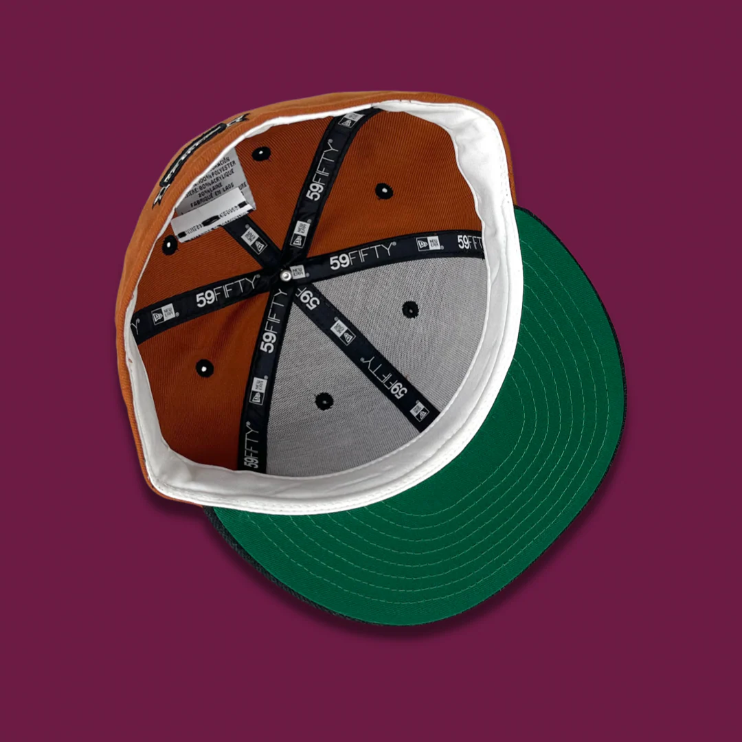SFC X NMC "RED PANDA" NEW ERA FITTED HAT (RUST ORANGE/HEATHER BLACK) - Image 4