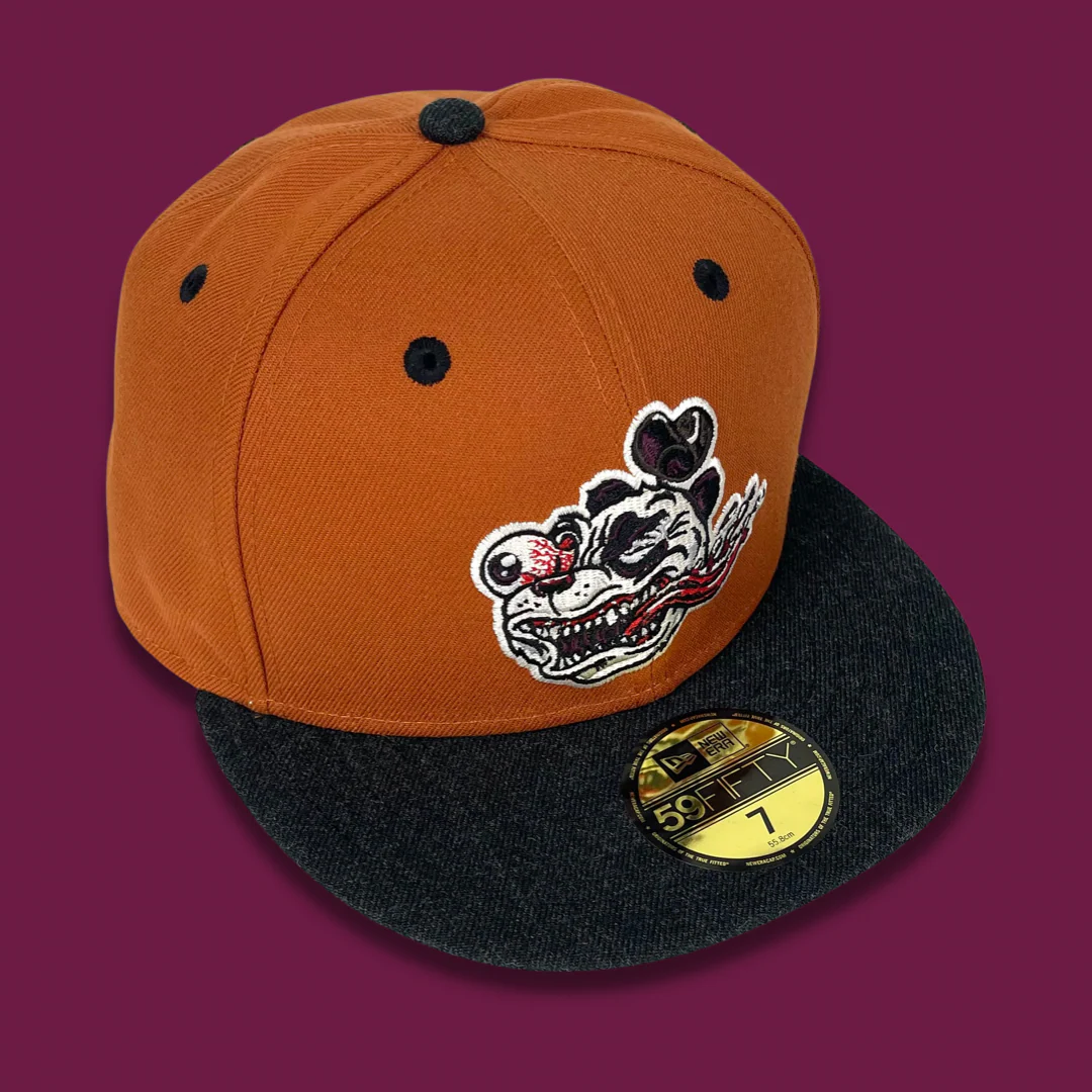 SFC X NMC "RED PANDA" NEW ERA FITTED HAT (RUST ORANGE/HEATHER BLACK) - Image 5