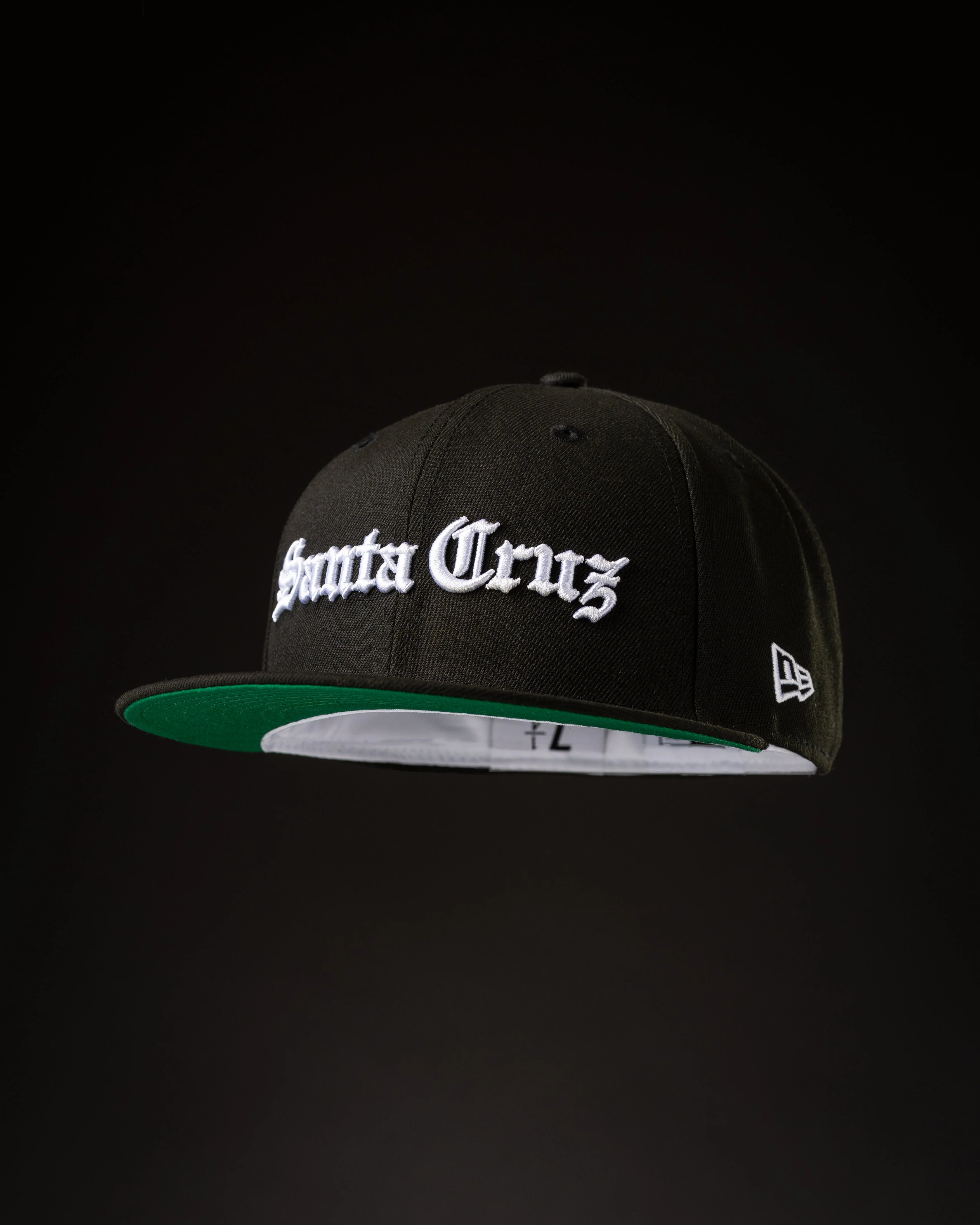 SFC X NEW ERA "OLD E" FITTED HAT (BLACK/WHITE/GREEN UV)