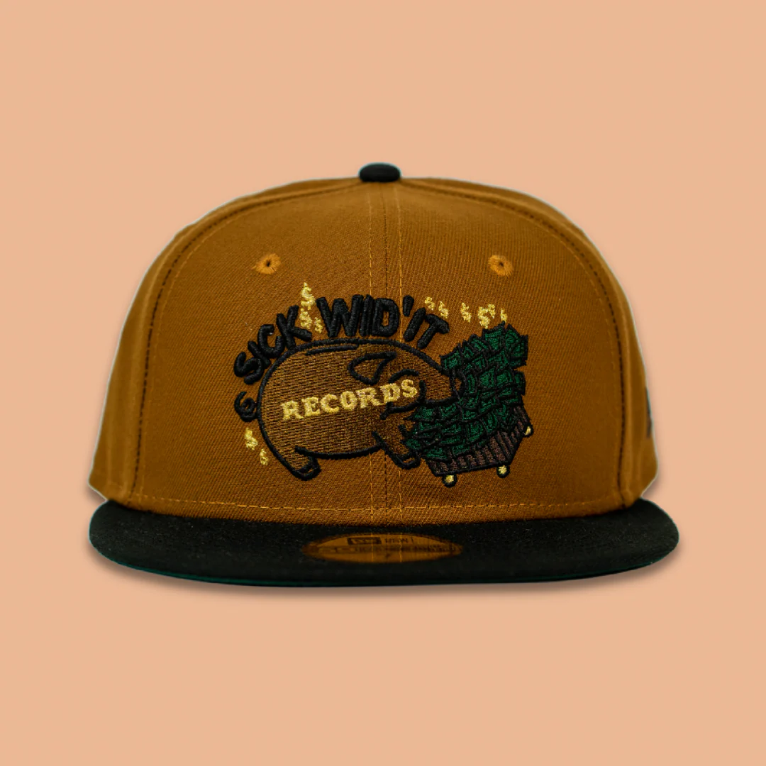 SFC X SICK WID IT RECORDS "DOWN & DIRTY" NEW ERA FITTED HAT (BROWN/BLACK) - Image 10