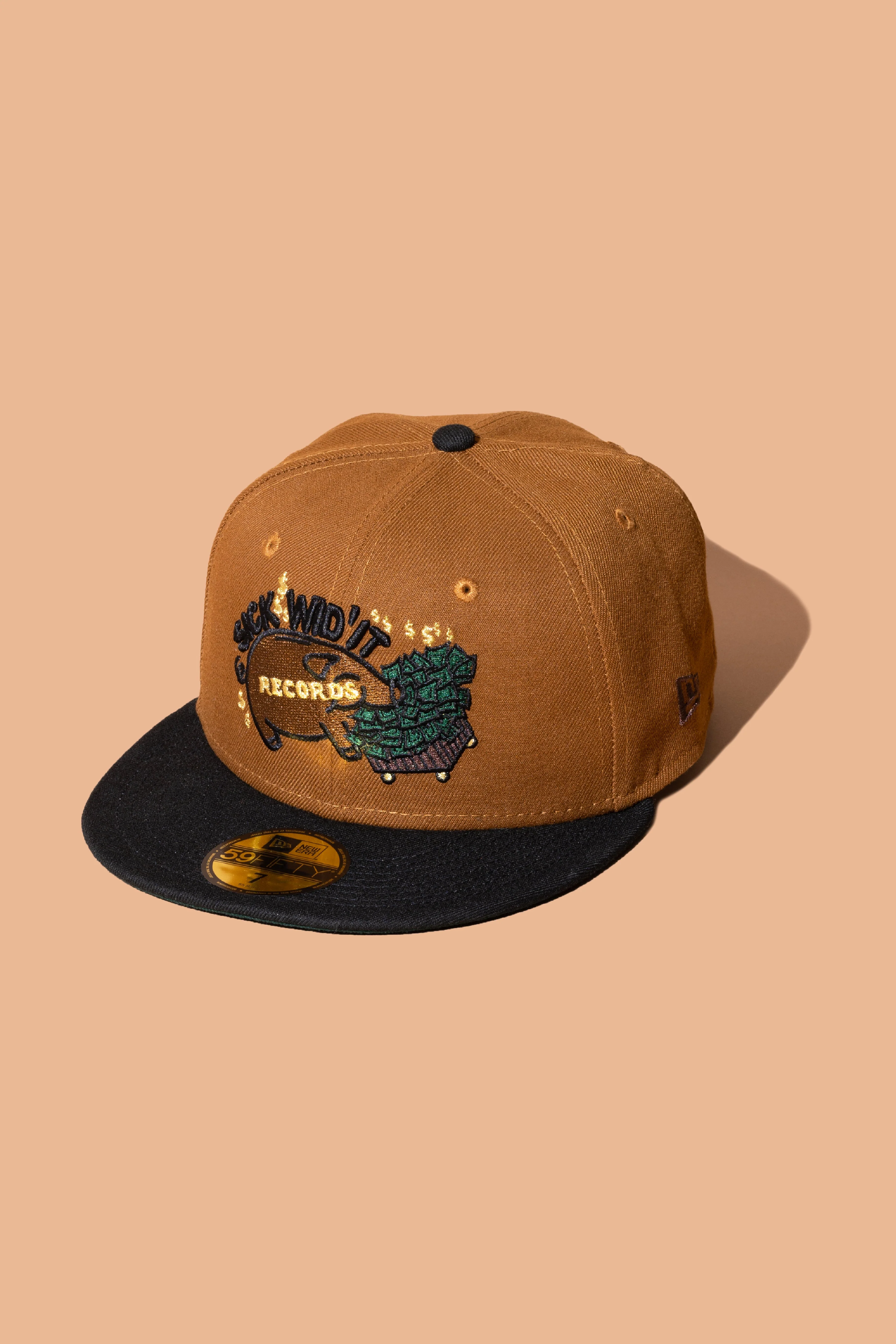 SFC X SICK WID IT RECORDS "DOWN & DIRTY" NEW ERA FITTED HAT (BROWN/BLACK) - Image 7