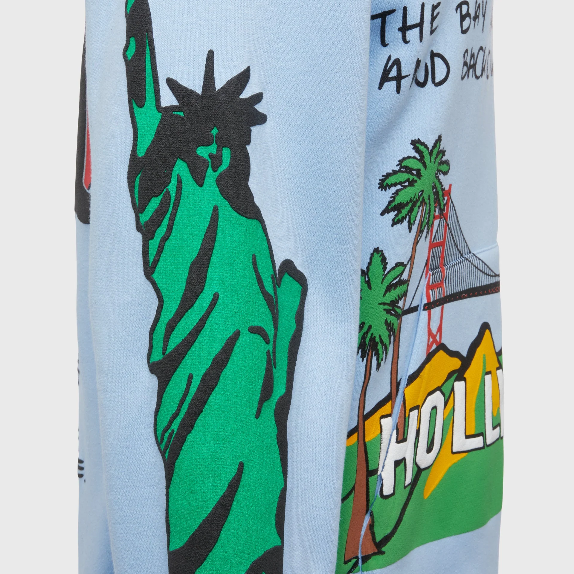 HOMME FEMME X KOOL KIY "CALI 2 NYC" HOODIE (LIGHT BLUE) - Image 4