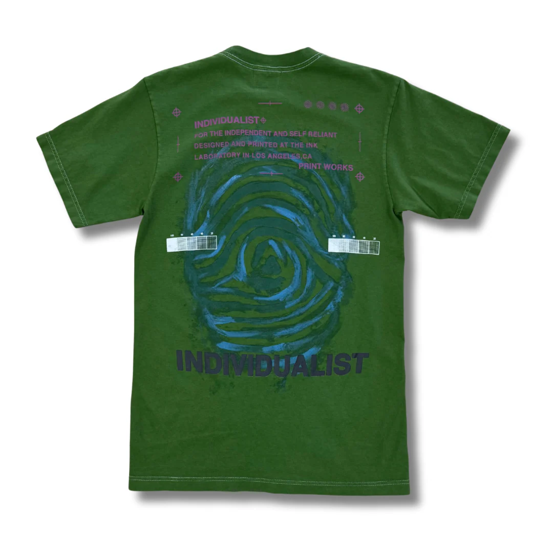 INDIVIDUALIST LAB "PAINTED LAB" TEE (MATCHA)