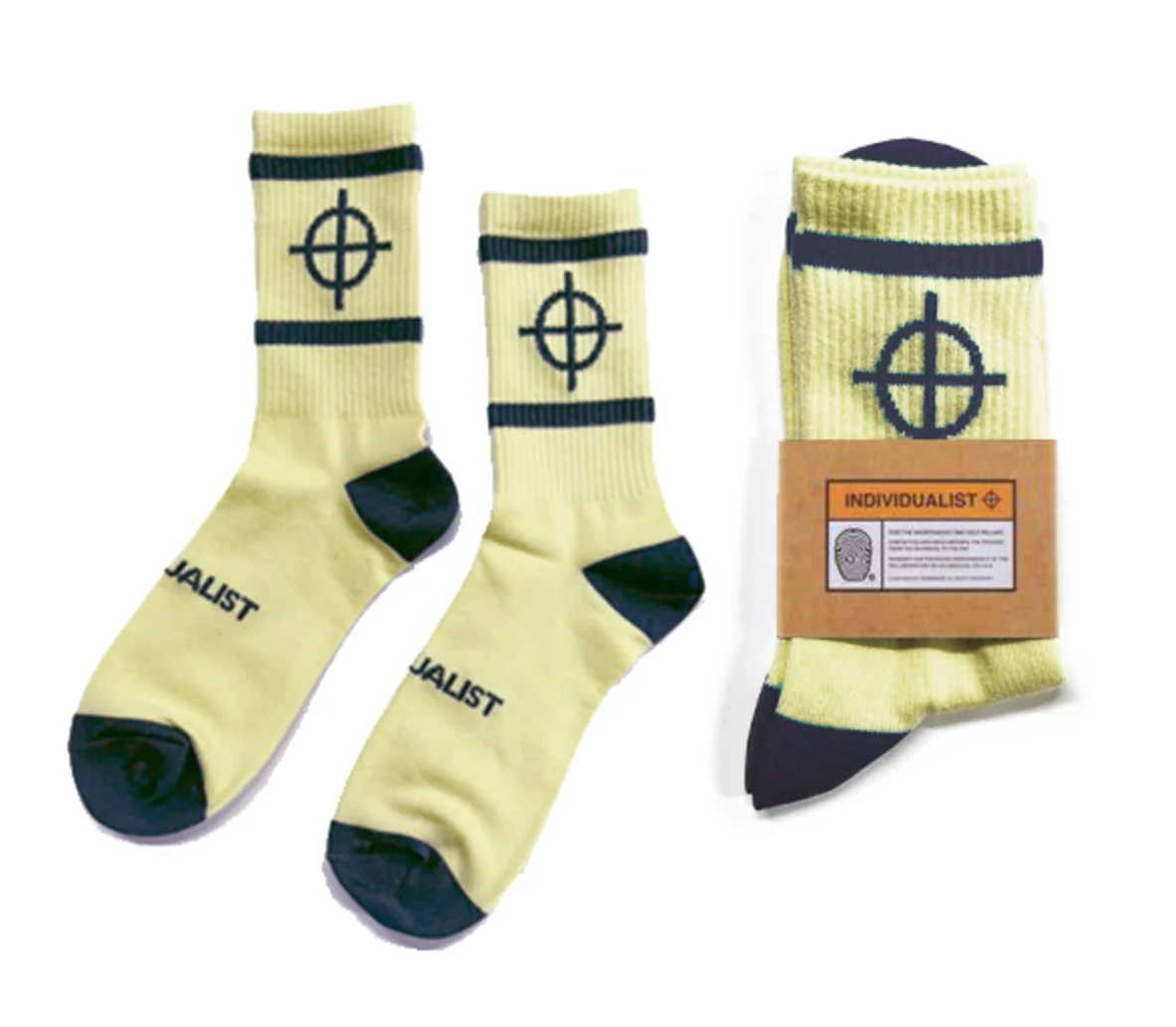 INDIVIDUALIST "REG MARK" SOCKS (CREAM)