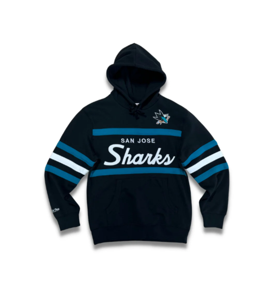 M&N "HEAD COACH" SAN JOSE SHARKS HOODY