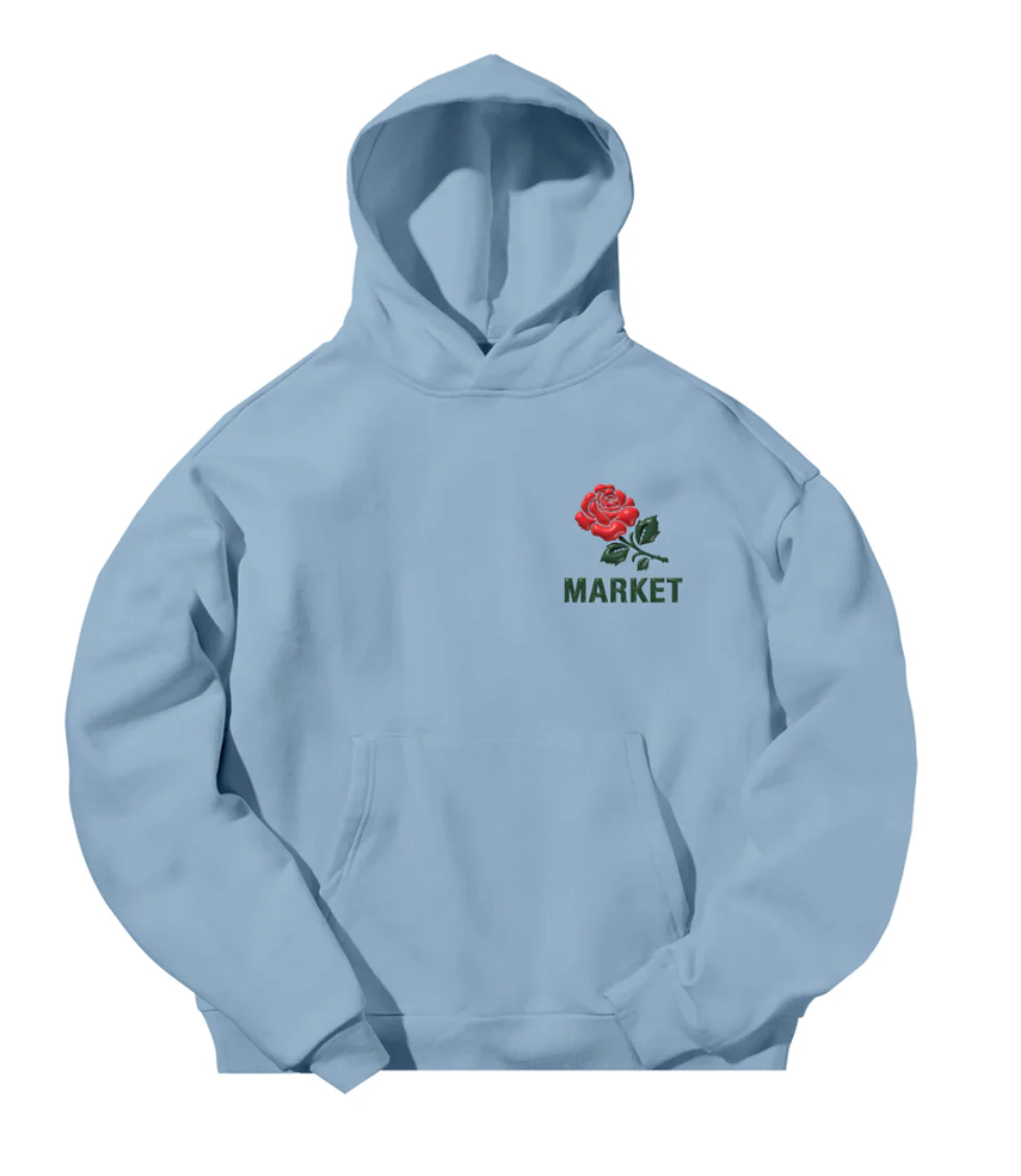 MARKET "3D HAVE A NICE DAY" HOODY (DUSK BLUE)