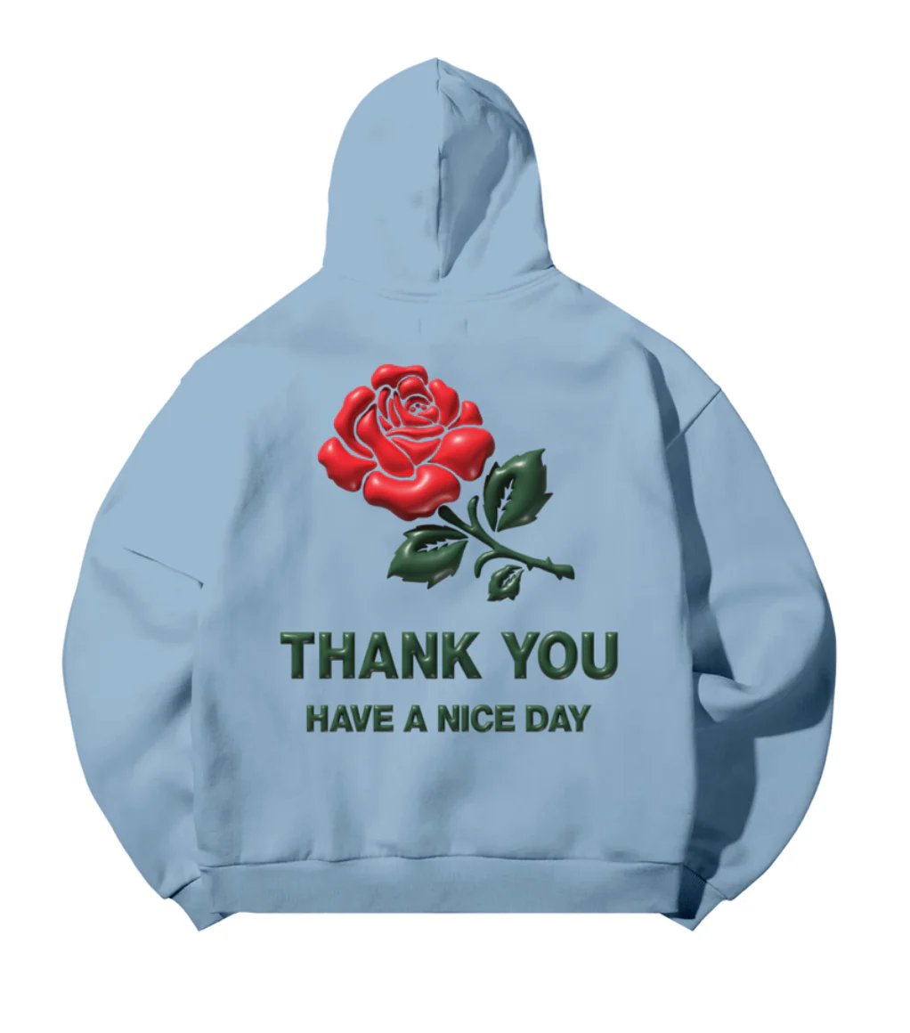 MARKET "3D HAVE A NICE DAY" HOODY (DUSK BLUE) - Image 2