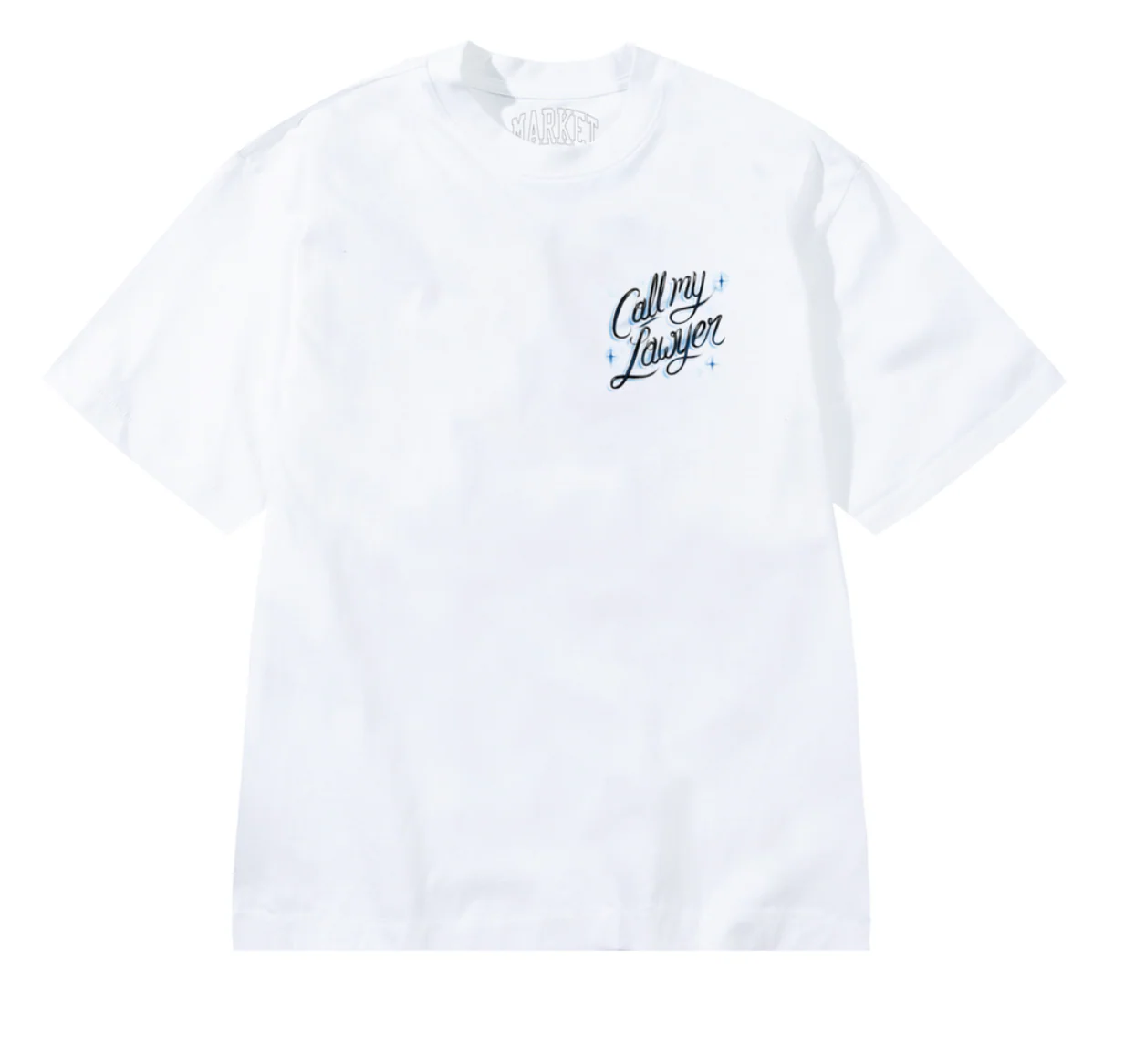 MARKET "CALL MY LAWYER AIRBRUSH" TEE (WHITE)