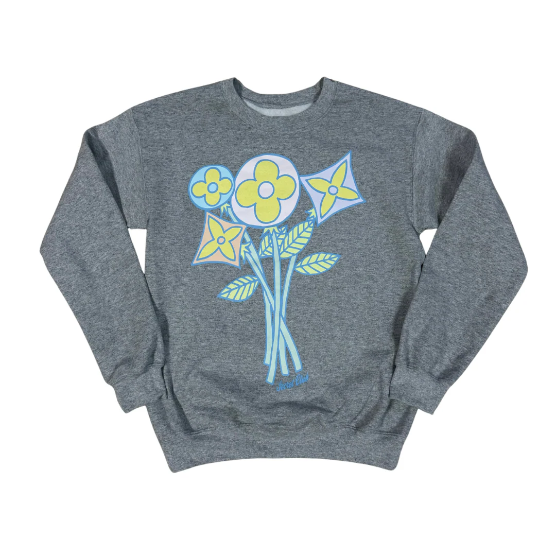 MARKET "FLOWER" CREWNECK (GREY/MULTI)