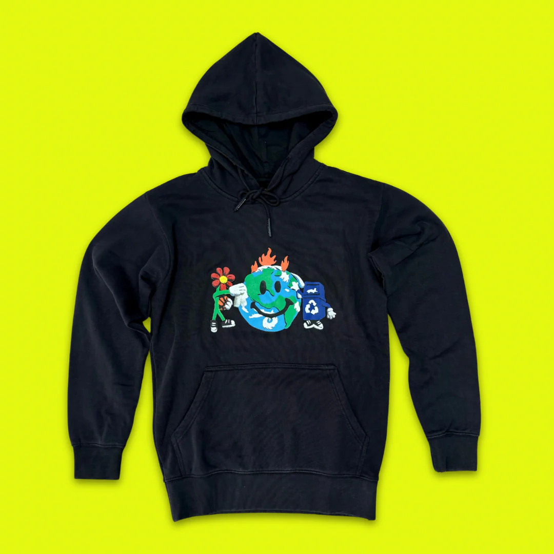 MARKET "SMILEY STUDIOS" HOODY (WASHED BLACK)