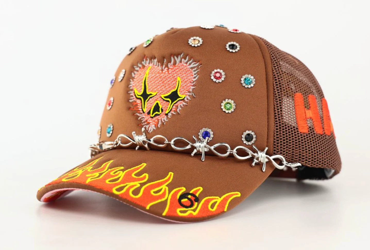 MOUR X TOXICITY "LOVE HARD" MESH TRUCKER (BROWN)