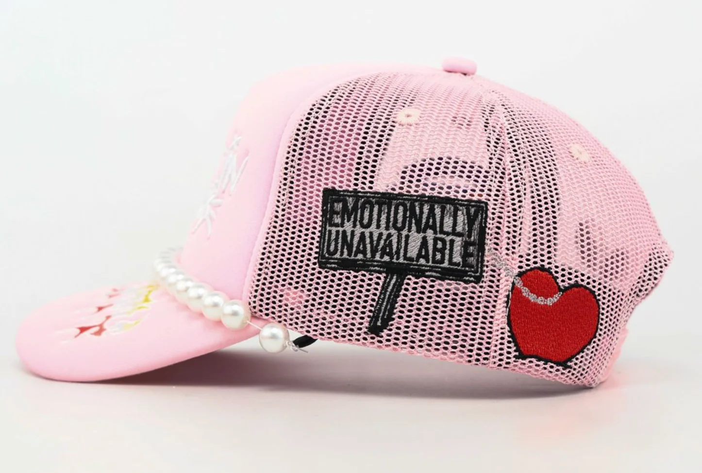 MOUR X TOXICITY "TROUBLE IN PARADISE" MESH TRUCKER (PINK) - Image 4