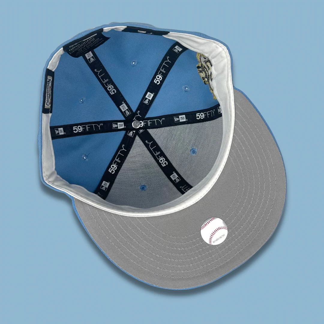 NEW ERA "10 POUNDS OF GOLD" KANSAS CITY ROYALS FITTED HAT (SKY BLUE/SONGBIRD BLUE) - Image 4