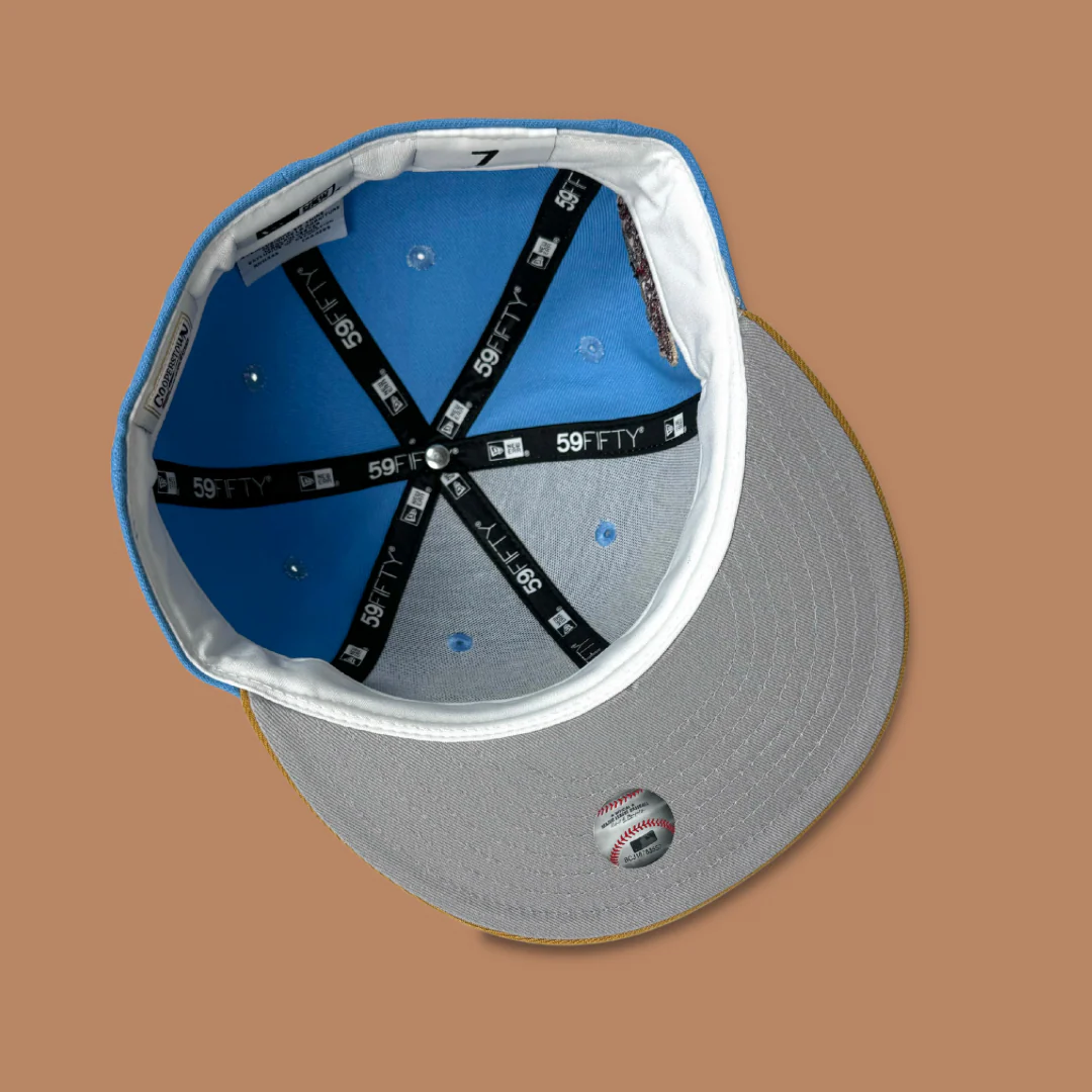 NEW ERA “3RD EYE" OAKLAND ATHLETICS FITTED HAT (LIGHT BLUE/TAN) - Image 4