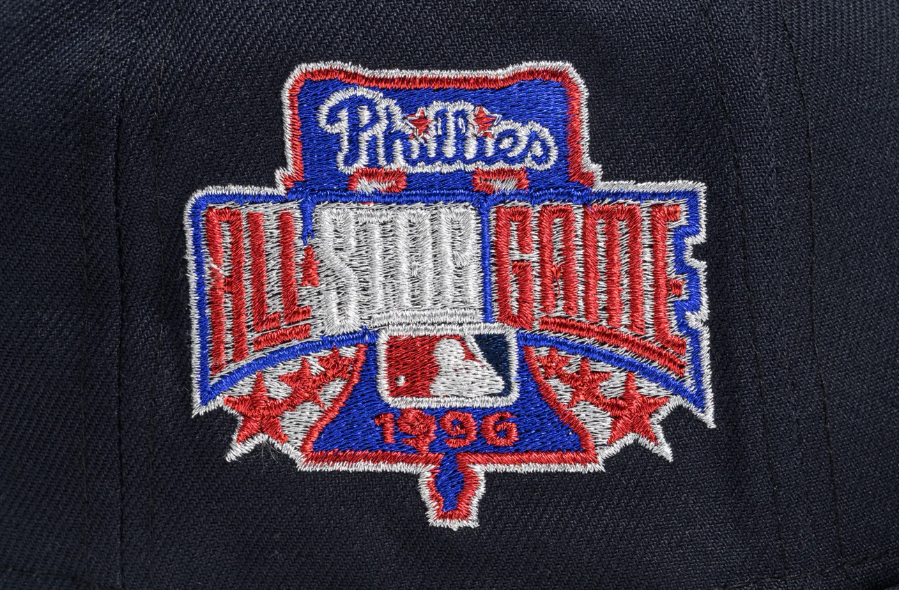 NEW ERA "48 LAWS” PHILADELPHIA PHILLIES FITTED HAT (NAVY/SONGBIRD BLUE) - Image 3