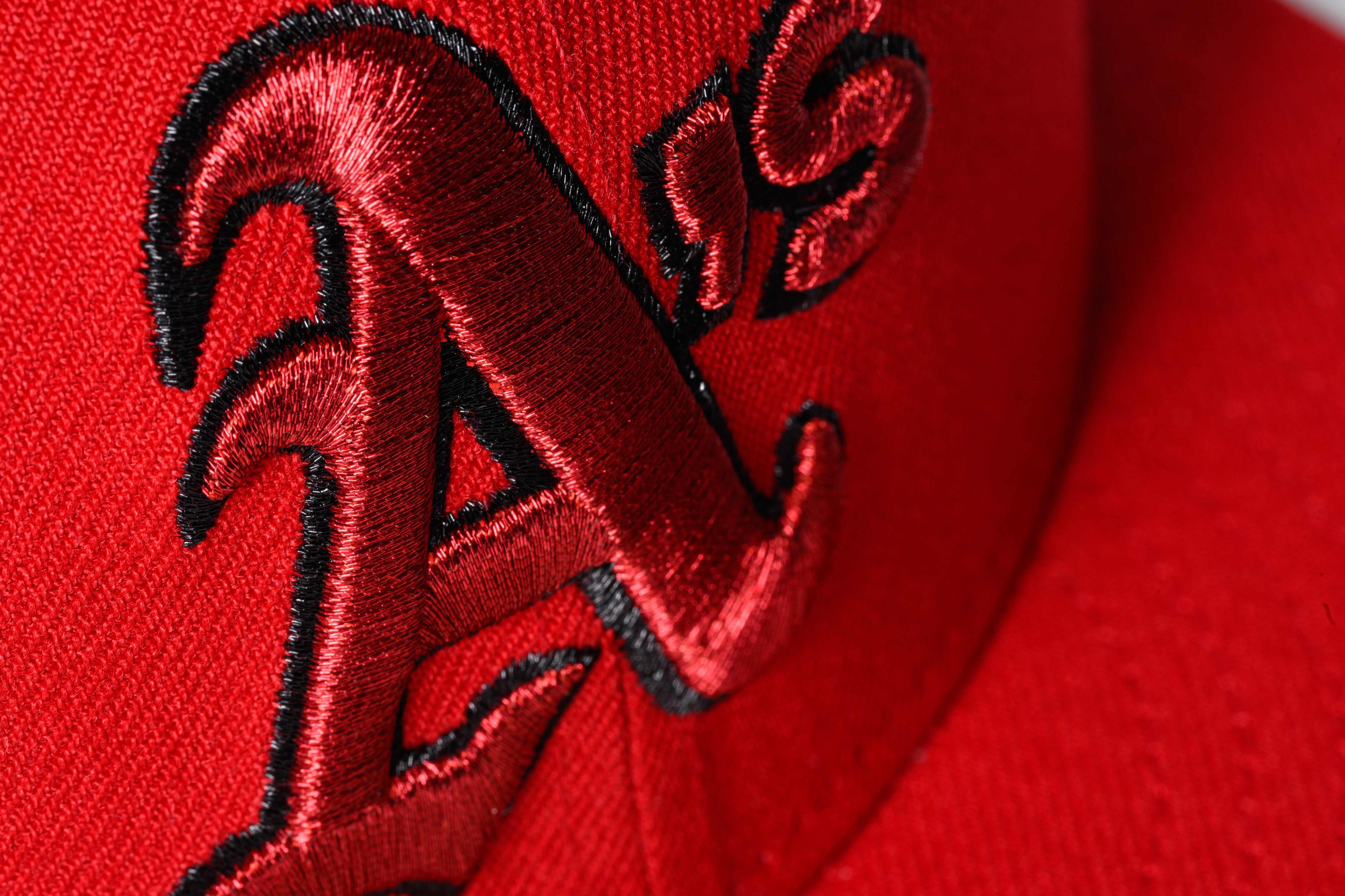 NEW ERA "831" OAKLAND A'S FITTED HAT (SCARLET/BLACK/PINK) - Image 8