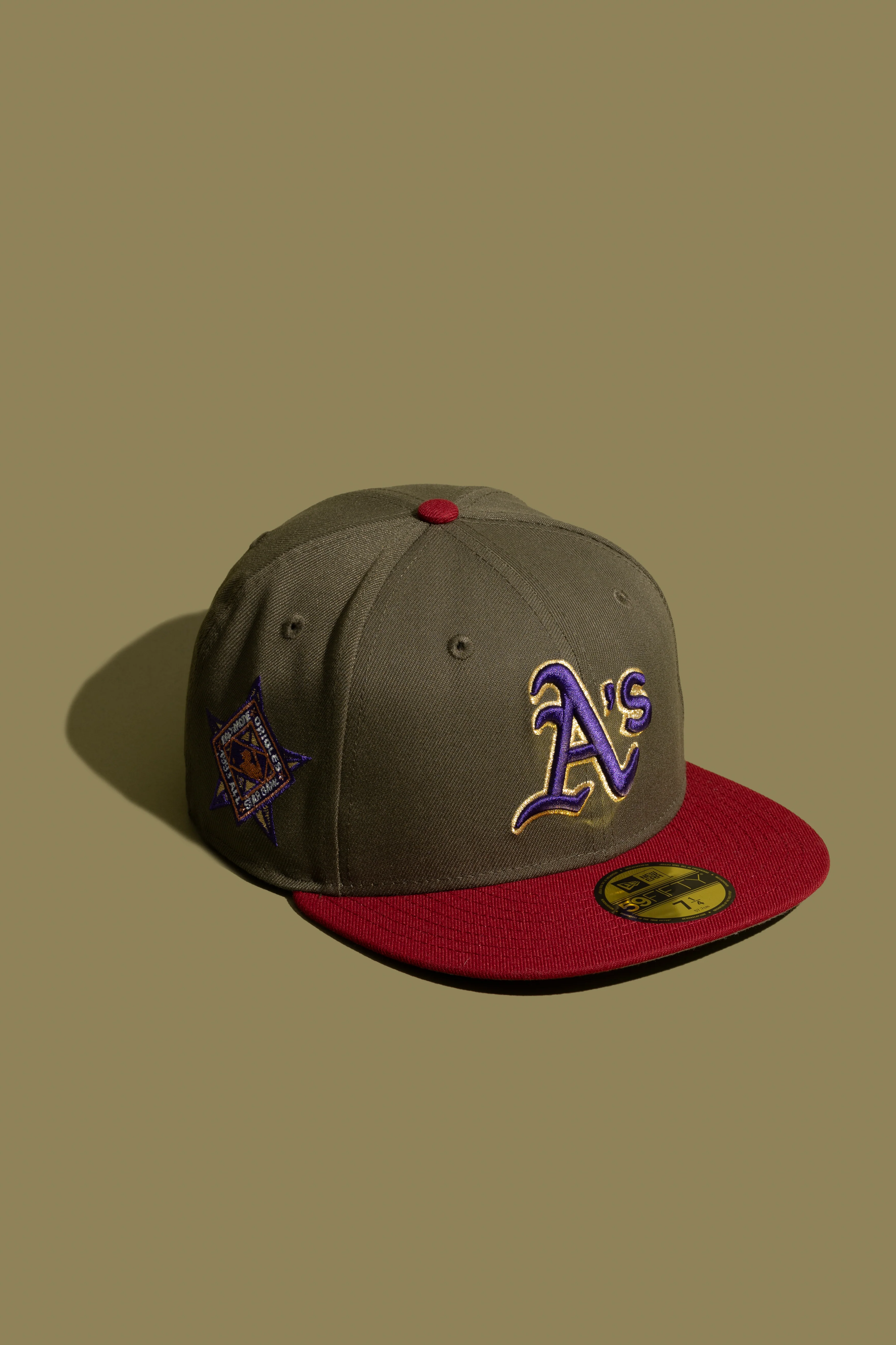 NEW ERA “93 TILL" OAKLAND A'S FITTED HAT (OLIVE/RED)f