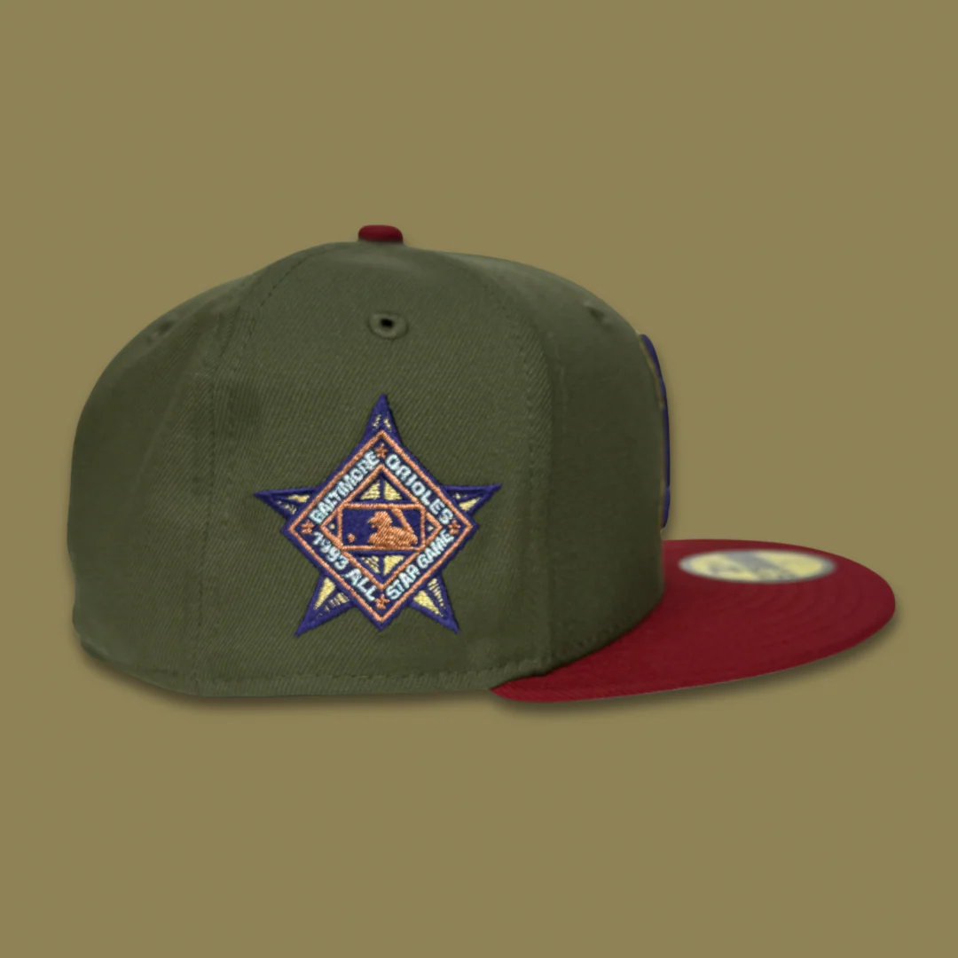 NEW ERA “93 TILL" OAKLAND A'S FITTED HAT (OLIVE/RED)f - Image 2