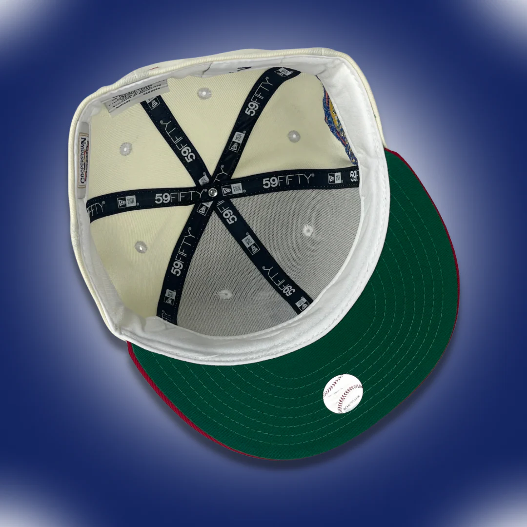 NEW ERA "96 DREAM TEAM" ATLANTA BRAVES FITTED HAT (CHROME/RED) - Image 3