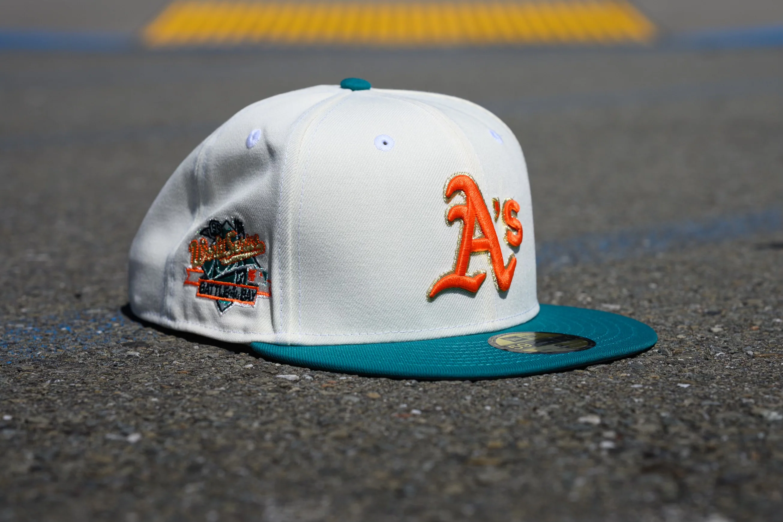 NEW ERA “AC TRANSIT 2.0" OAKLAND A'S FITTED HAT (CHROME/GREEN) - Image 9