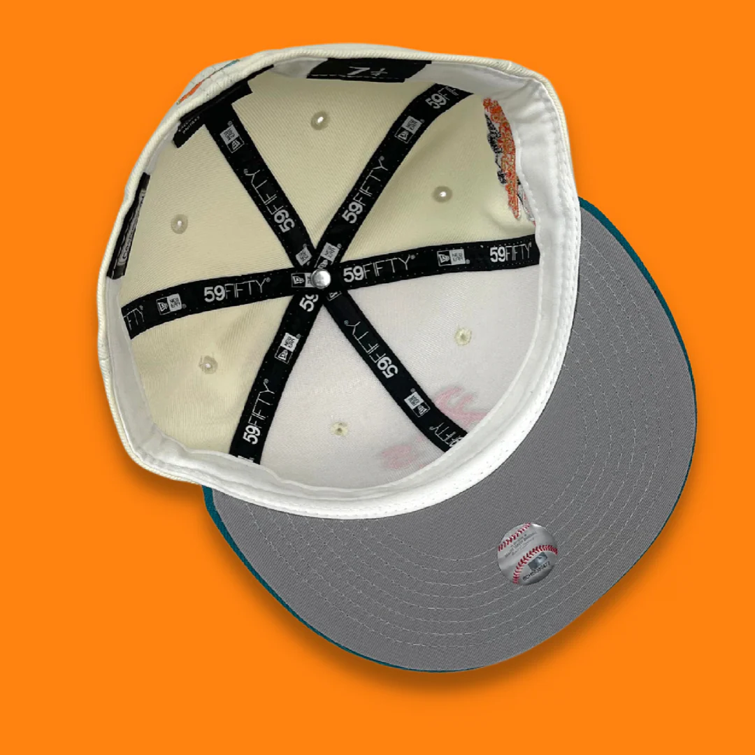 NEW ERA "AC" OAKLAND A'S FITTED HAT (CHROME/TURQUIOSE) - Image 3