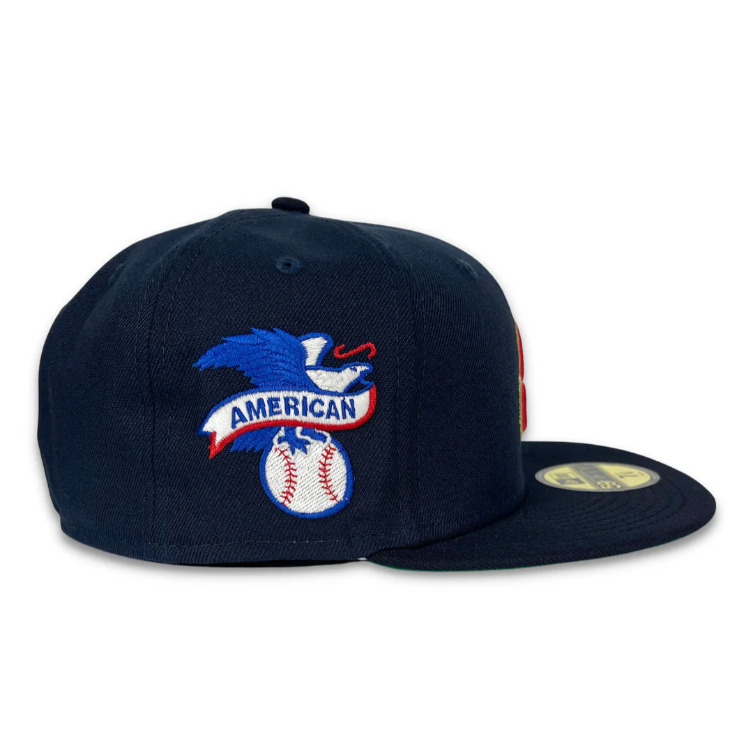 NEW ERA "ALL AMERICAN" CLEVELAND INDIANS FITTED HAT (NAVY/MIDNIGHT NAVY) - Image 3