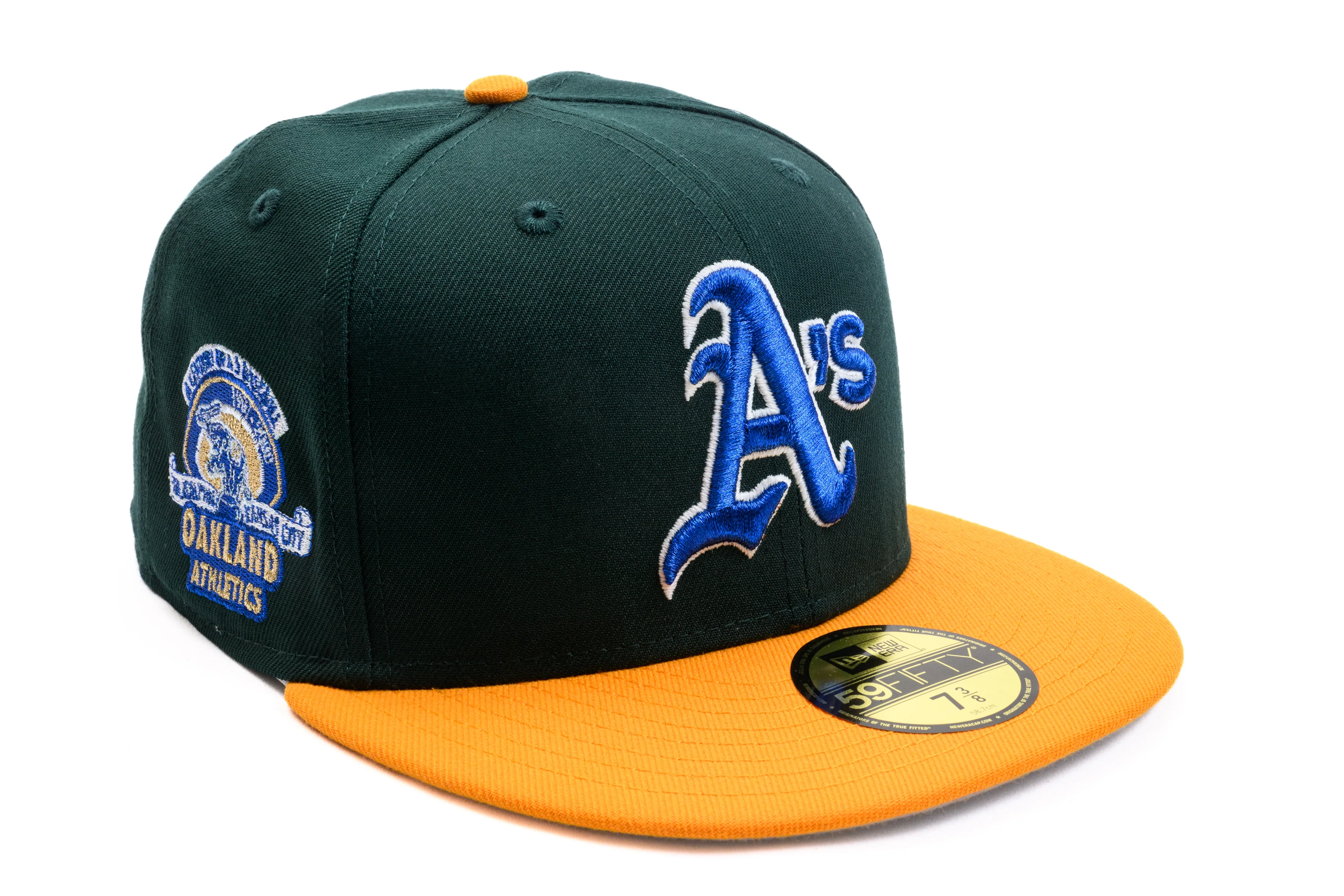 NEW ERA "ALMIGHTY" OAKLAND ATHLETICS FITTED HAT (DARK GREEN/A GOLD)
