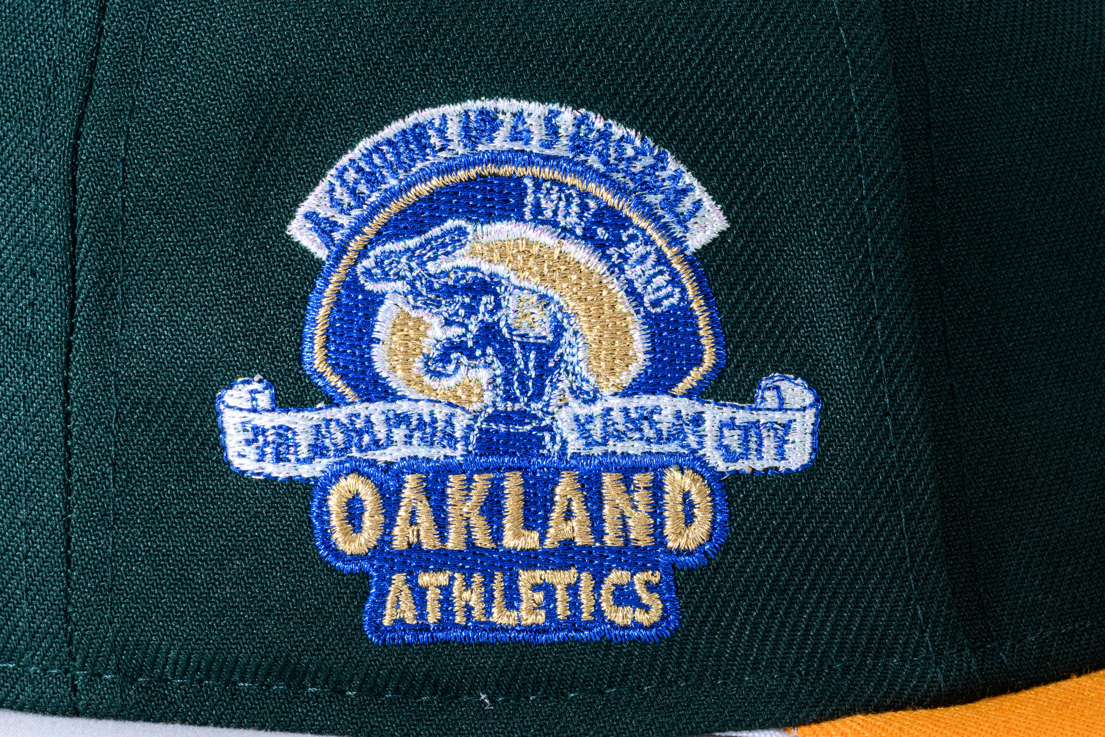 NEW ERA "ALMIGHTY" OAKLAND ATHLETICS FITTED HAT (DARK GREEN/A GOLD) - Image 5