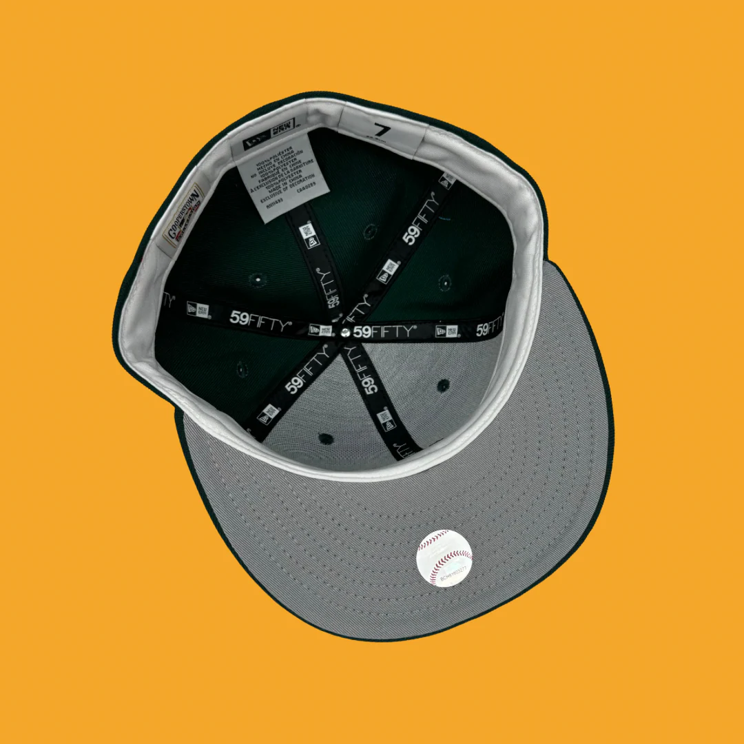 NEW ERA “STANDARD ISSUE" OAKLAND A'S FITTED HAT (DARK GREEN) - Image 4