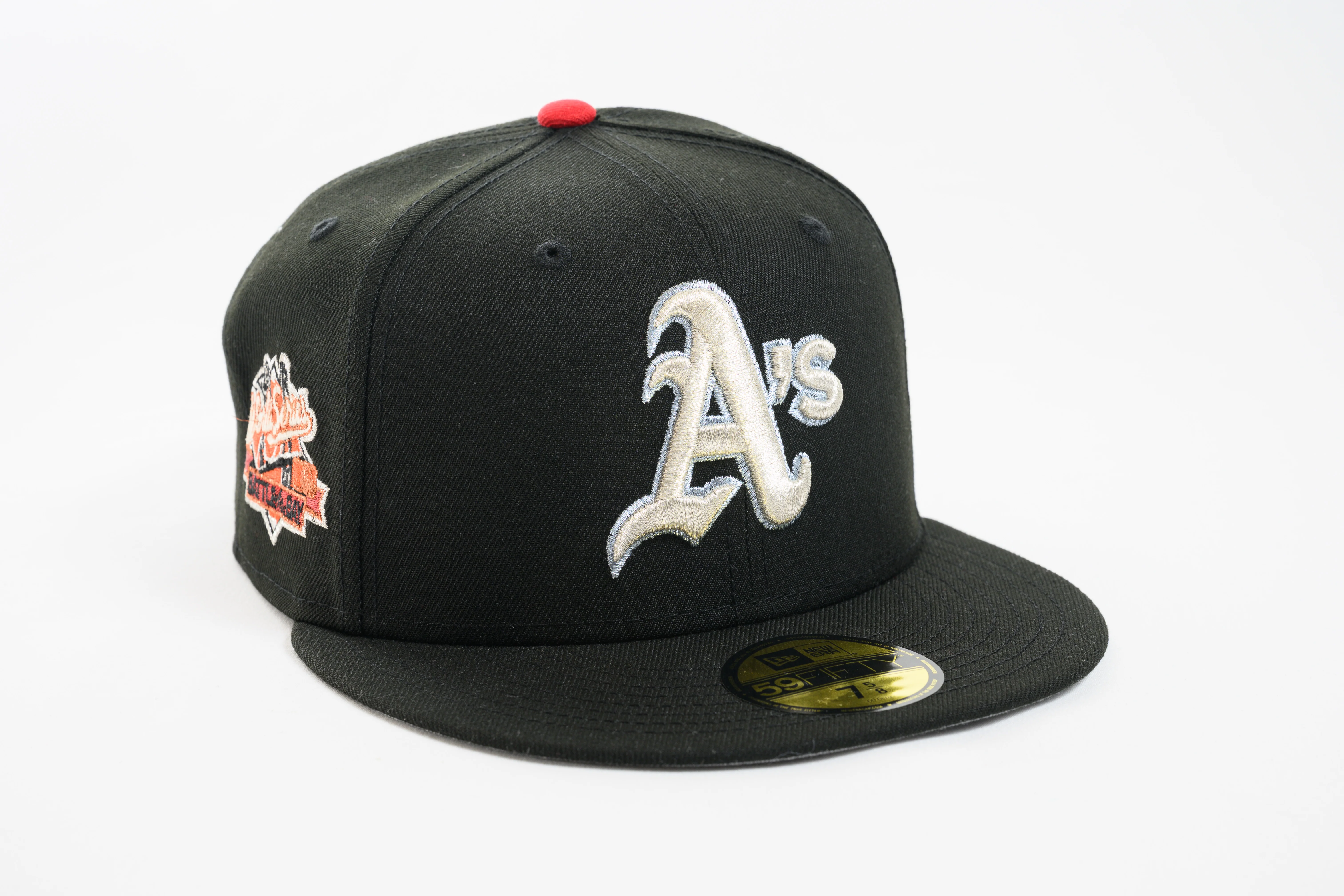 NEW ERA "APES" OAKLAND ATHLETICS FITTED HAT (BLACK/SILVER/RED)