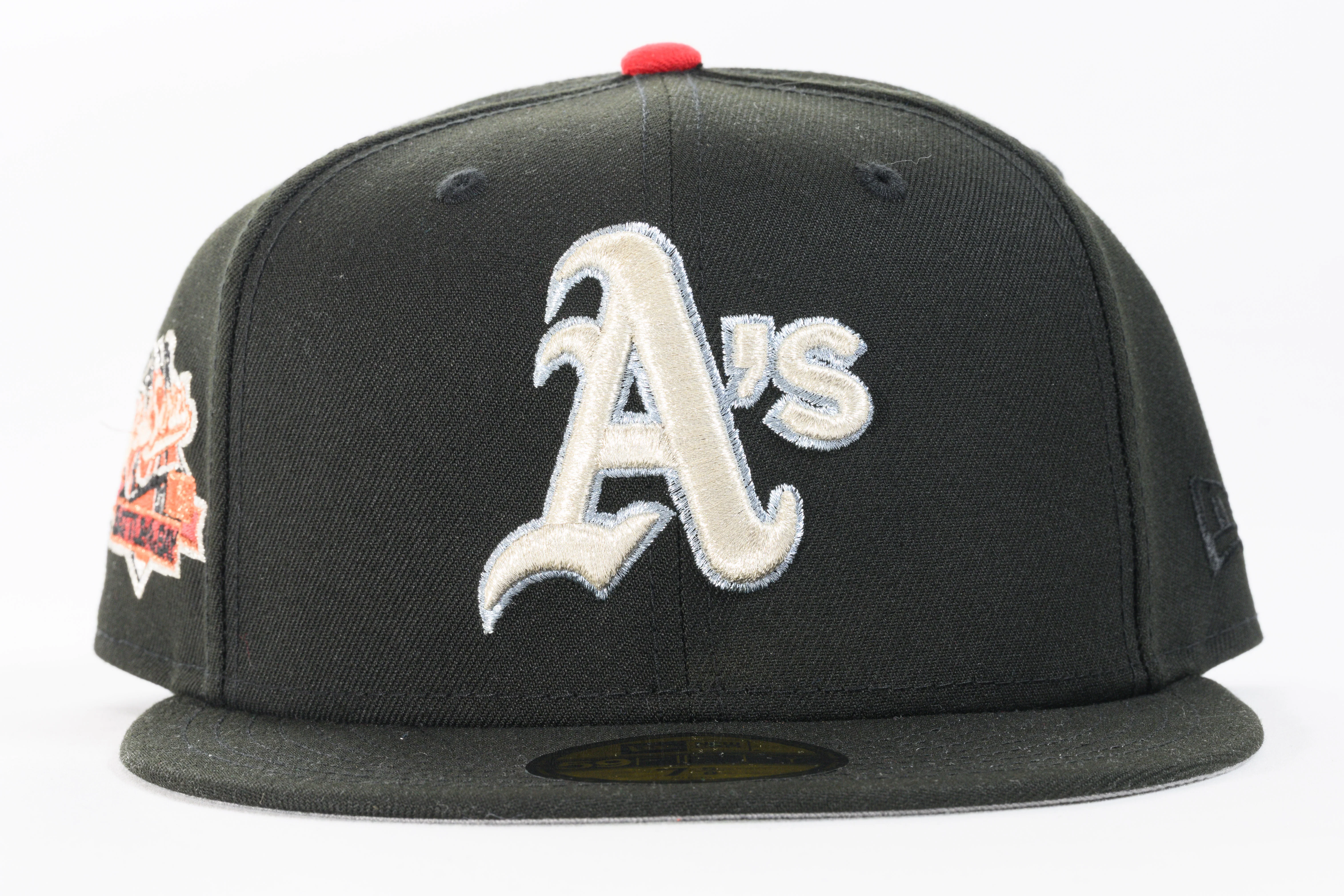 NEW ERA "APES" OAKLAND ATHLETICS FITTED HAT (BLACK/SILVER/RED) - Image 7