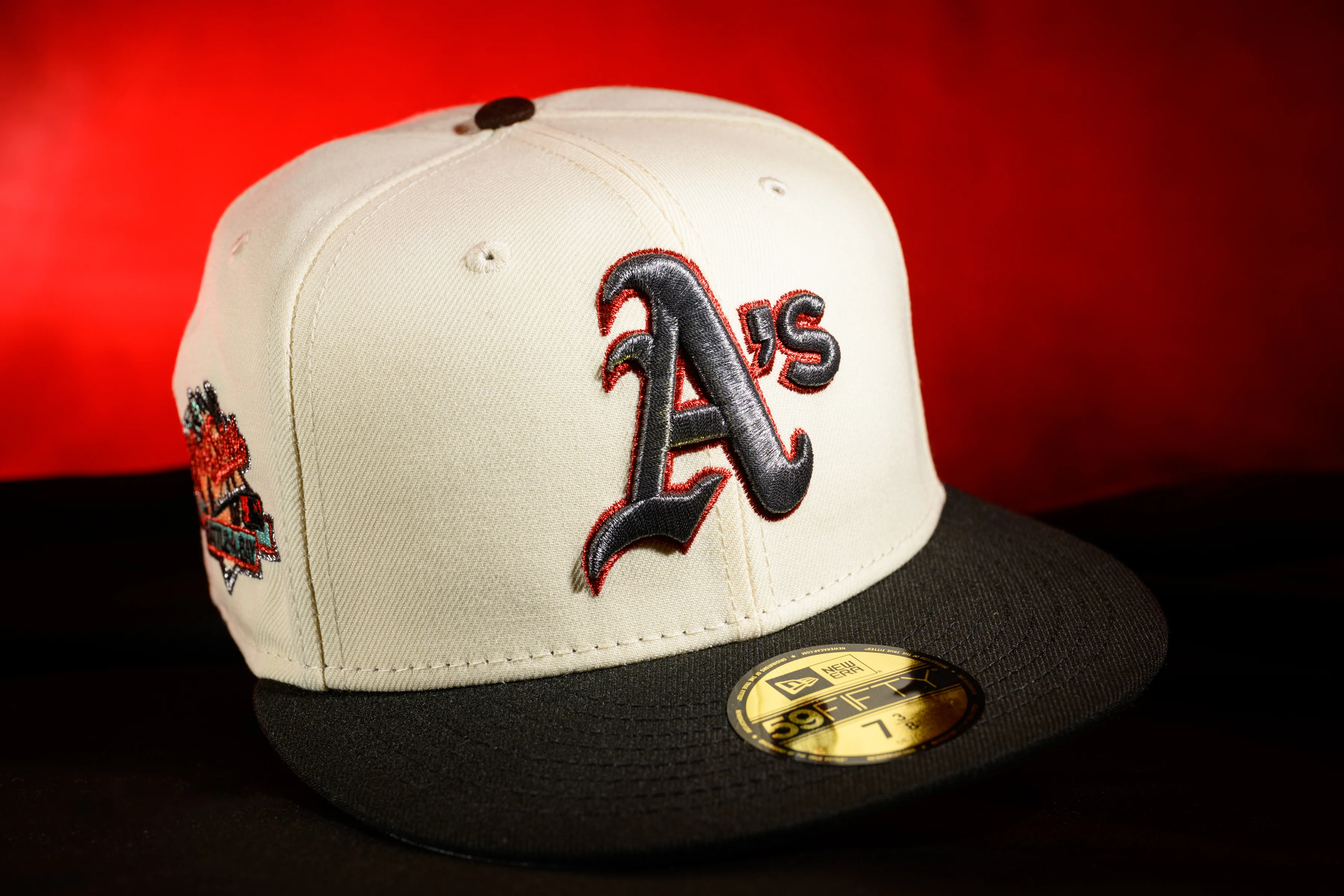 NEW ERA "APES 2.0" OAKLAND A'S FITTED HAT (CHROME/BLACK/BROWN)
