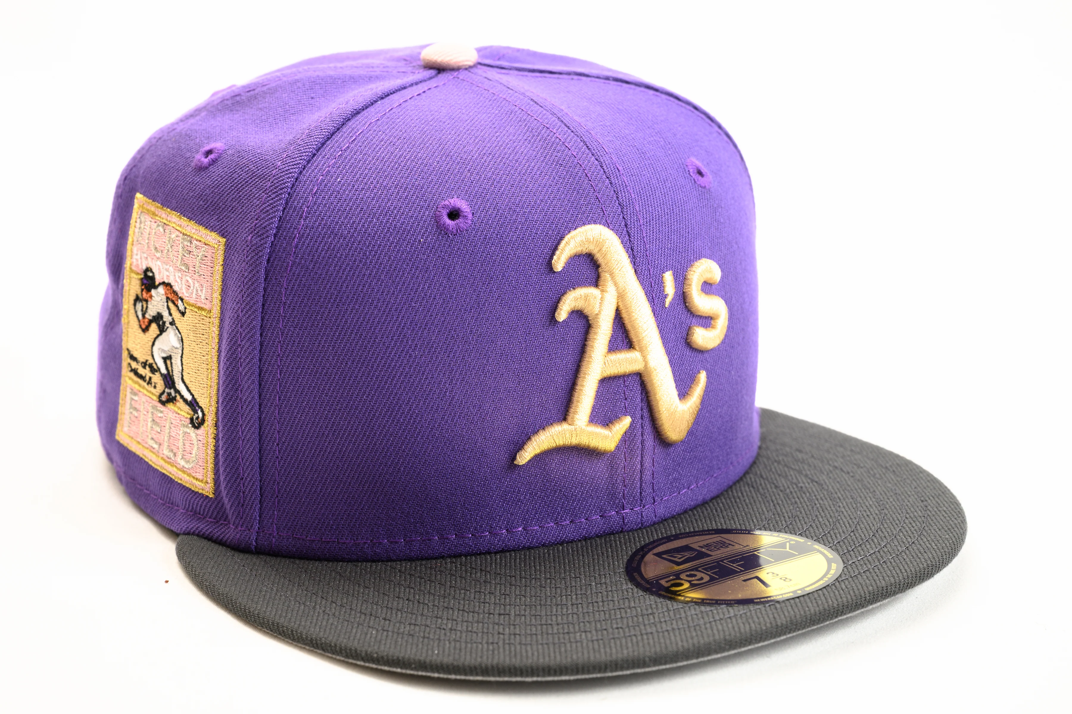 NEW ERA "ARACHNOPHOBIA" OAKLAN A'S FITTED HAT (PURPLE/DARK GRAPHITE/PINK)