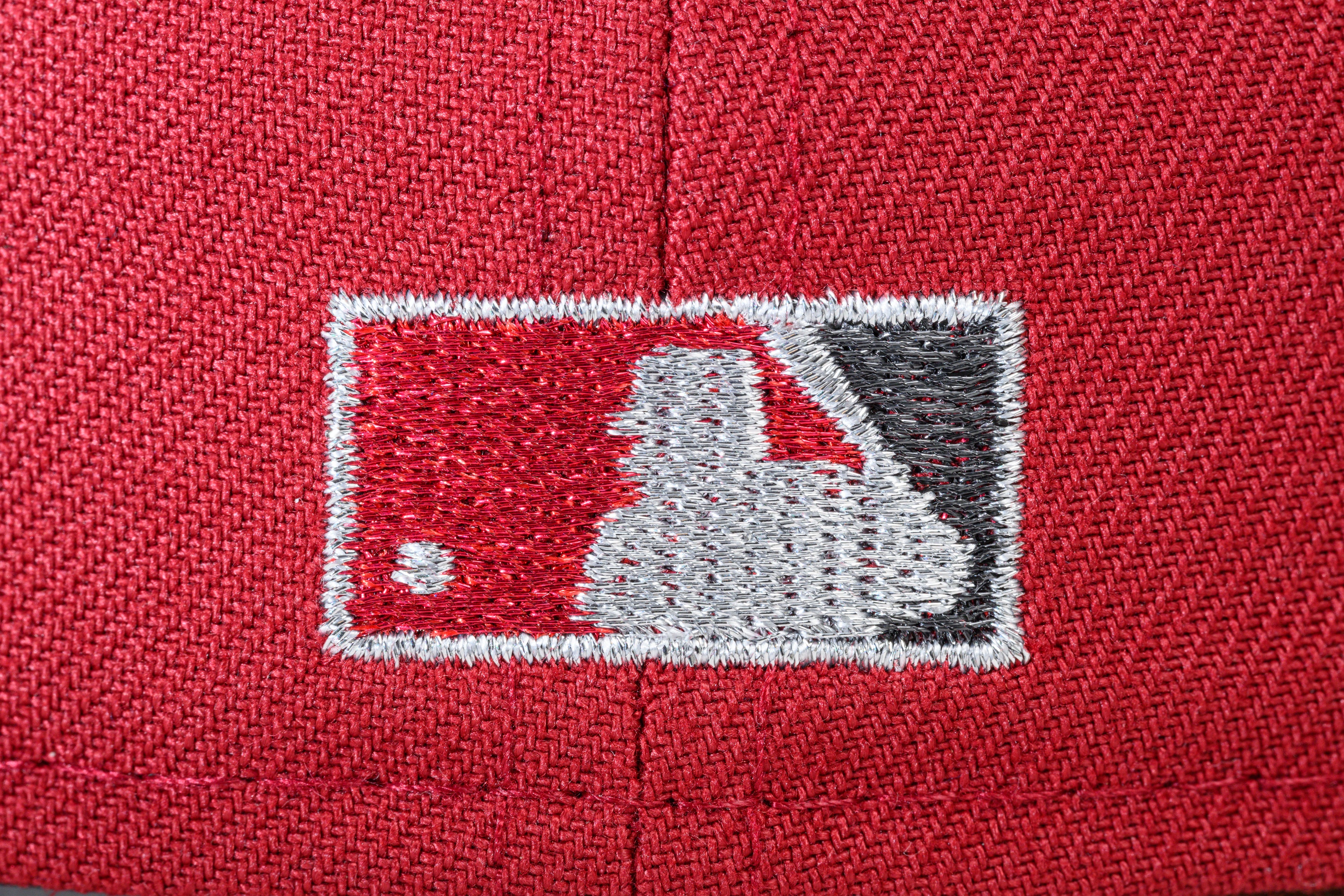 NEW ERA "ART OF WAR” OAKLAND ATHLETICS FITTED HAT (BRICK RED/BLACK/ DARK GRAPHITE) - Image 5