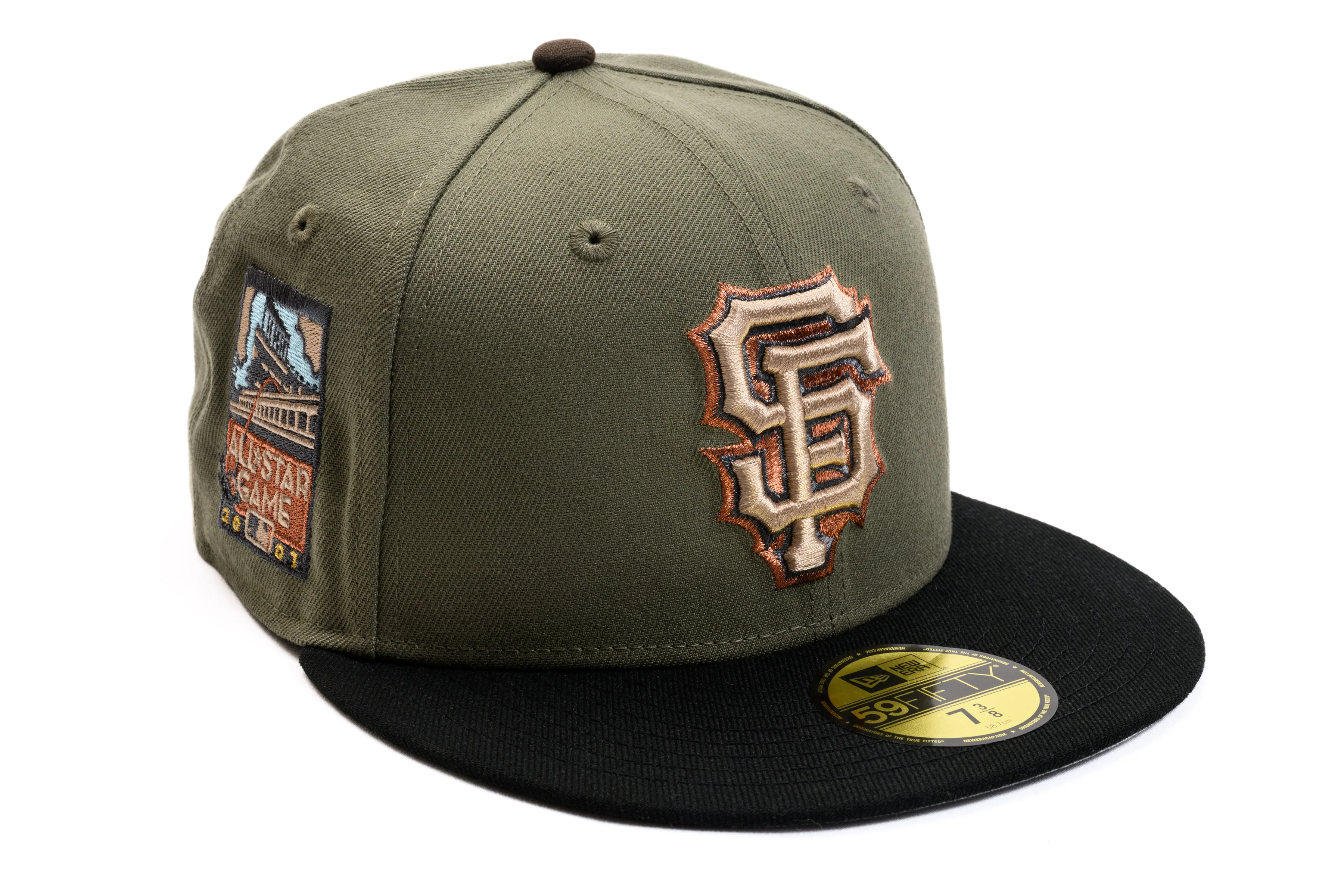 NEW ERA "ART" SAN FRANCISCO GIANTS FITTED HAT (NEW OLIVE/BLACK)