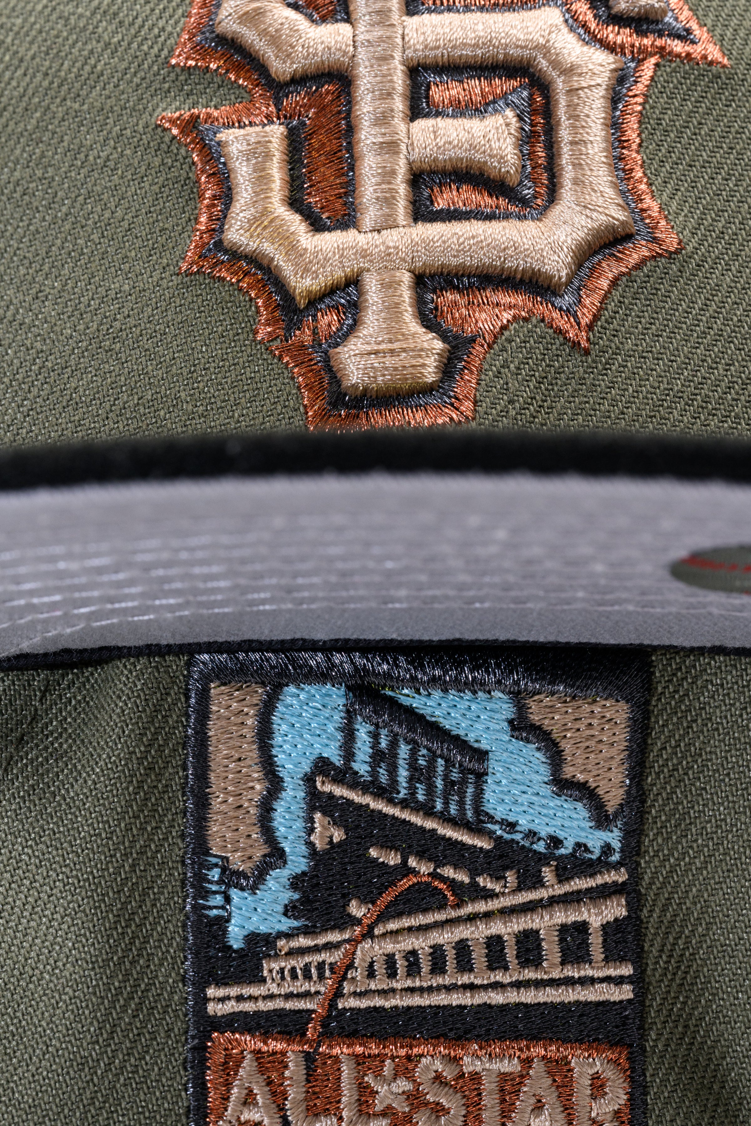NEW ERA "ART" SAN FRANCISCO GIANTS FITTED HAT (NEW OLIVE/BLACK) - Image 11