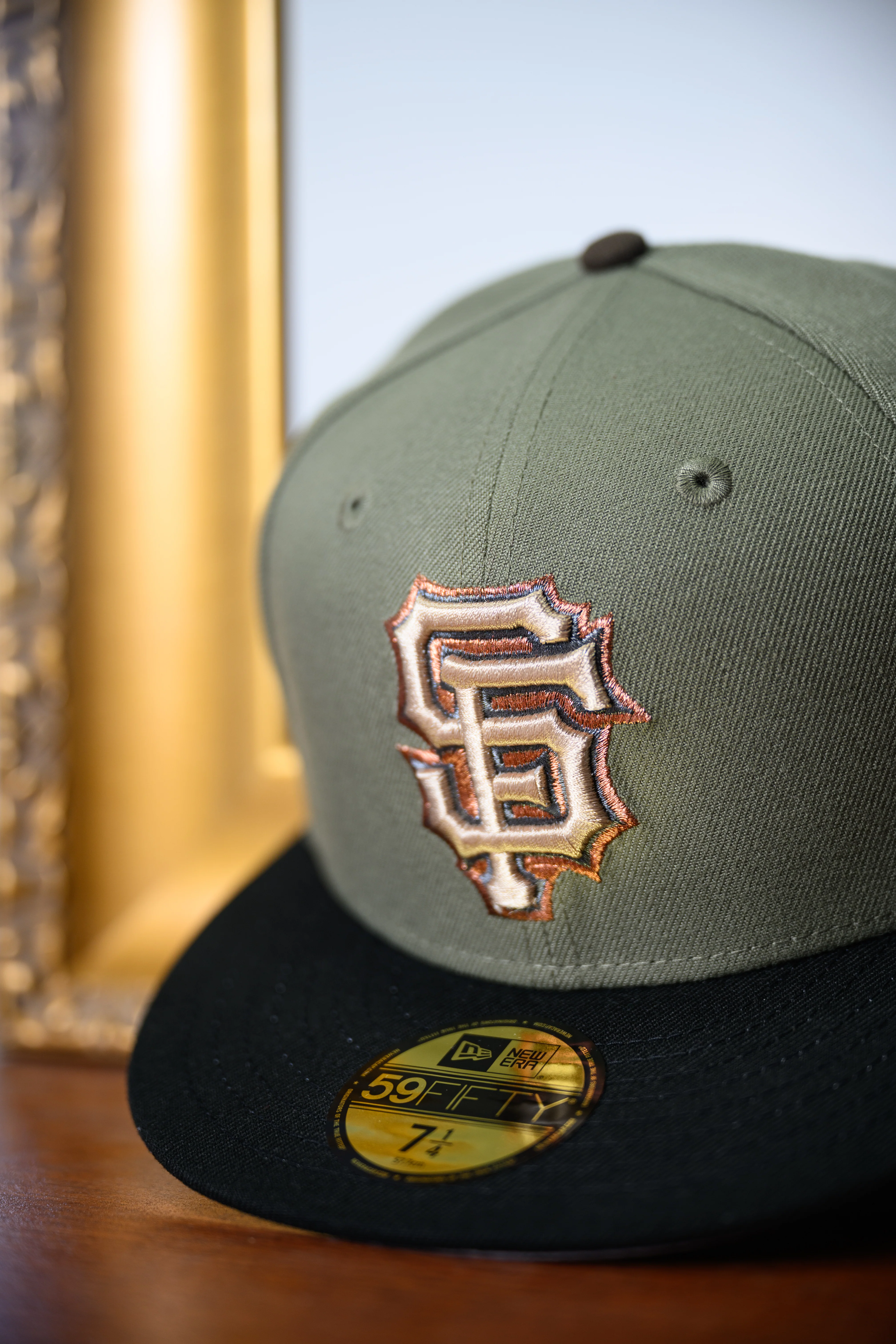 NEW ERA "ART" SAN FRANCISCO GIANTS FITTED HAT (NEW OLIVE/BLACK) - Image 12