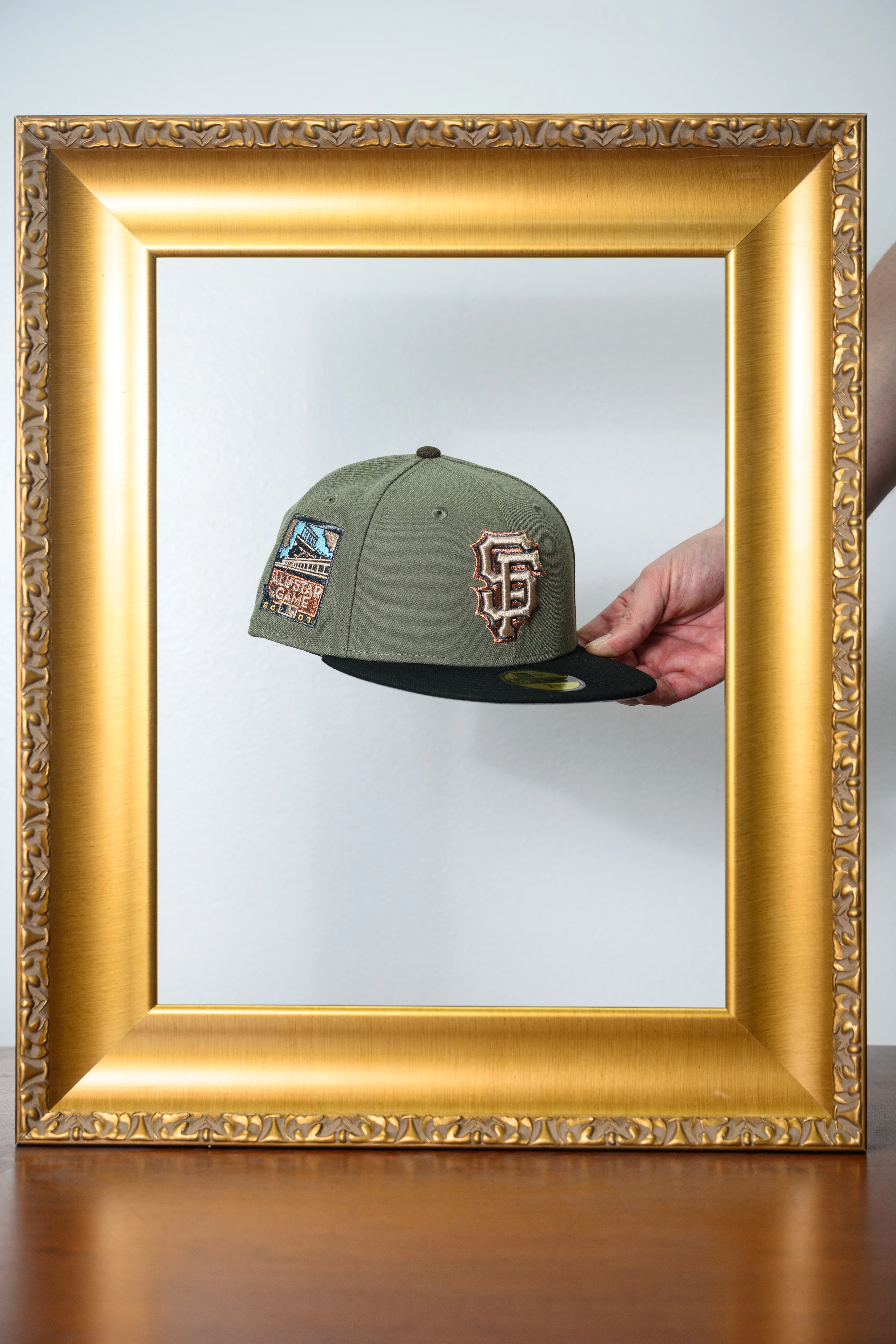 NEW ERA "ART" SAN FRANCISCO GIANTS FITTED HAT (NEW OLIVE/BLACK) - Image 14